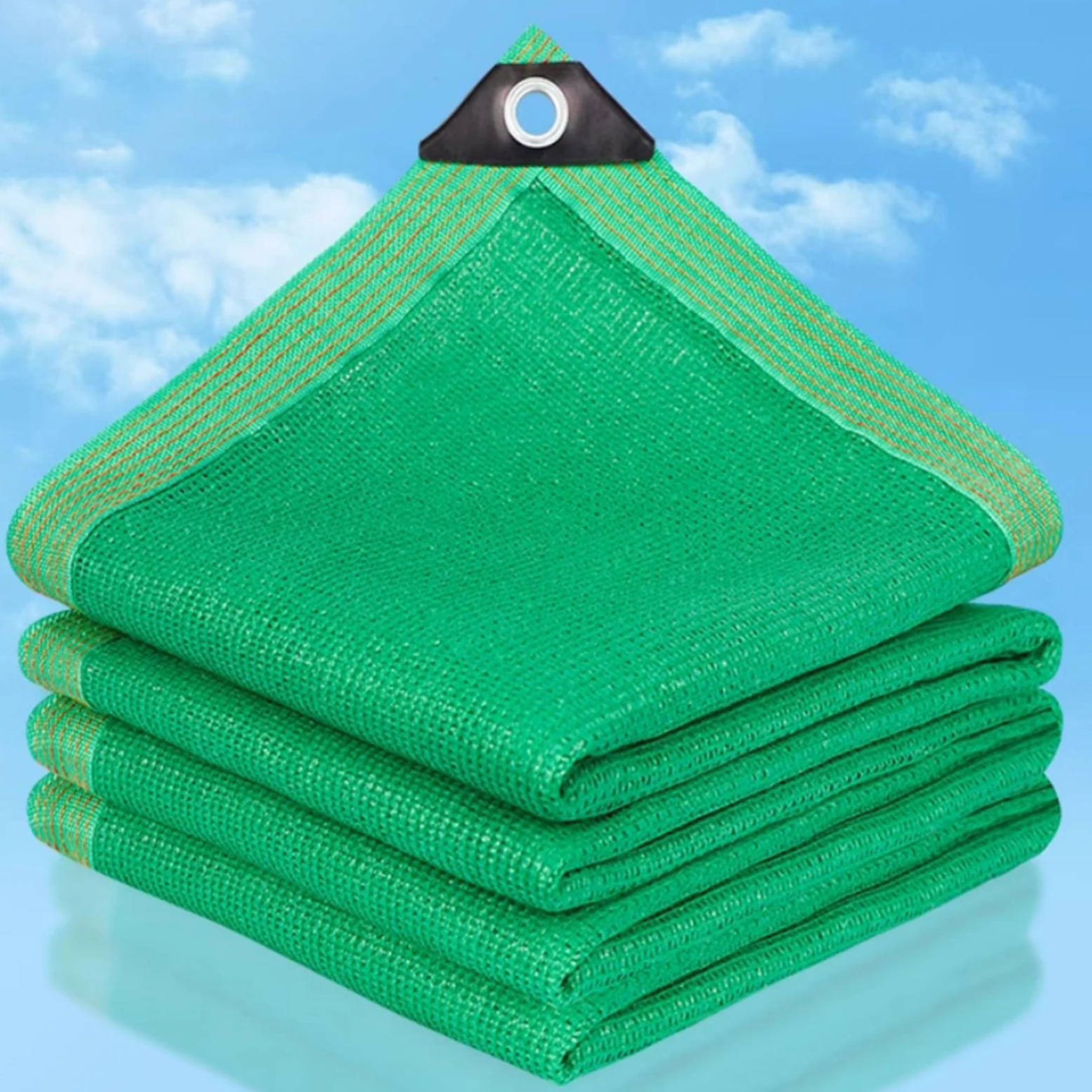 Malla Sombreo Jardín Verde Malla Sombreadora de Protección Solar Red De Sombra De Privacidad Transpirable Mallas de Sombreo con Ojales para Terraza Flores Balcón Piscina (6x8m/19.7x26.2ft)