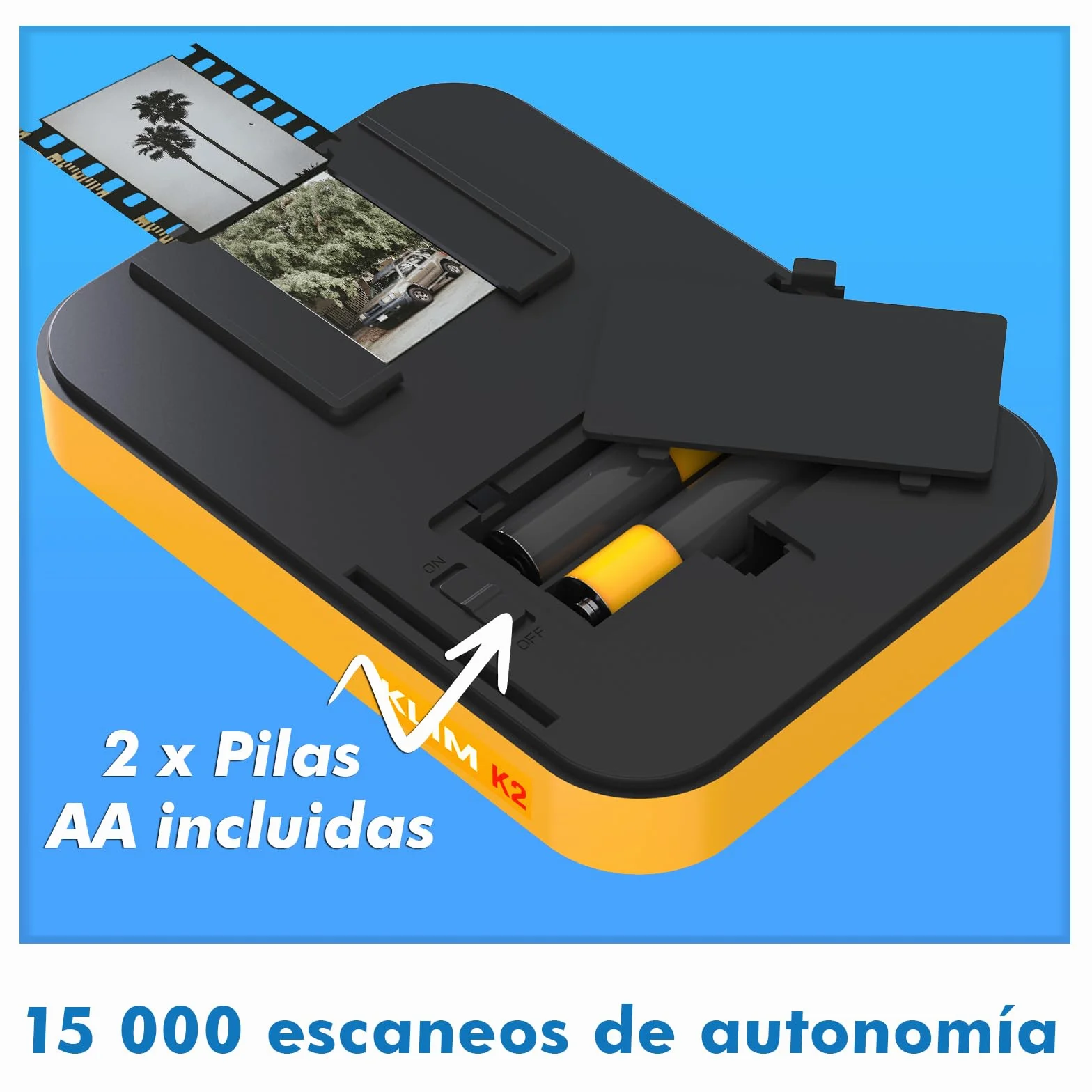 KLIM K2 Escáner de Negativos y Diapositivas 35 mm Kit Digitalizador de Fotos