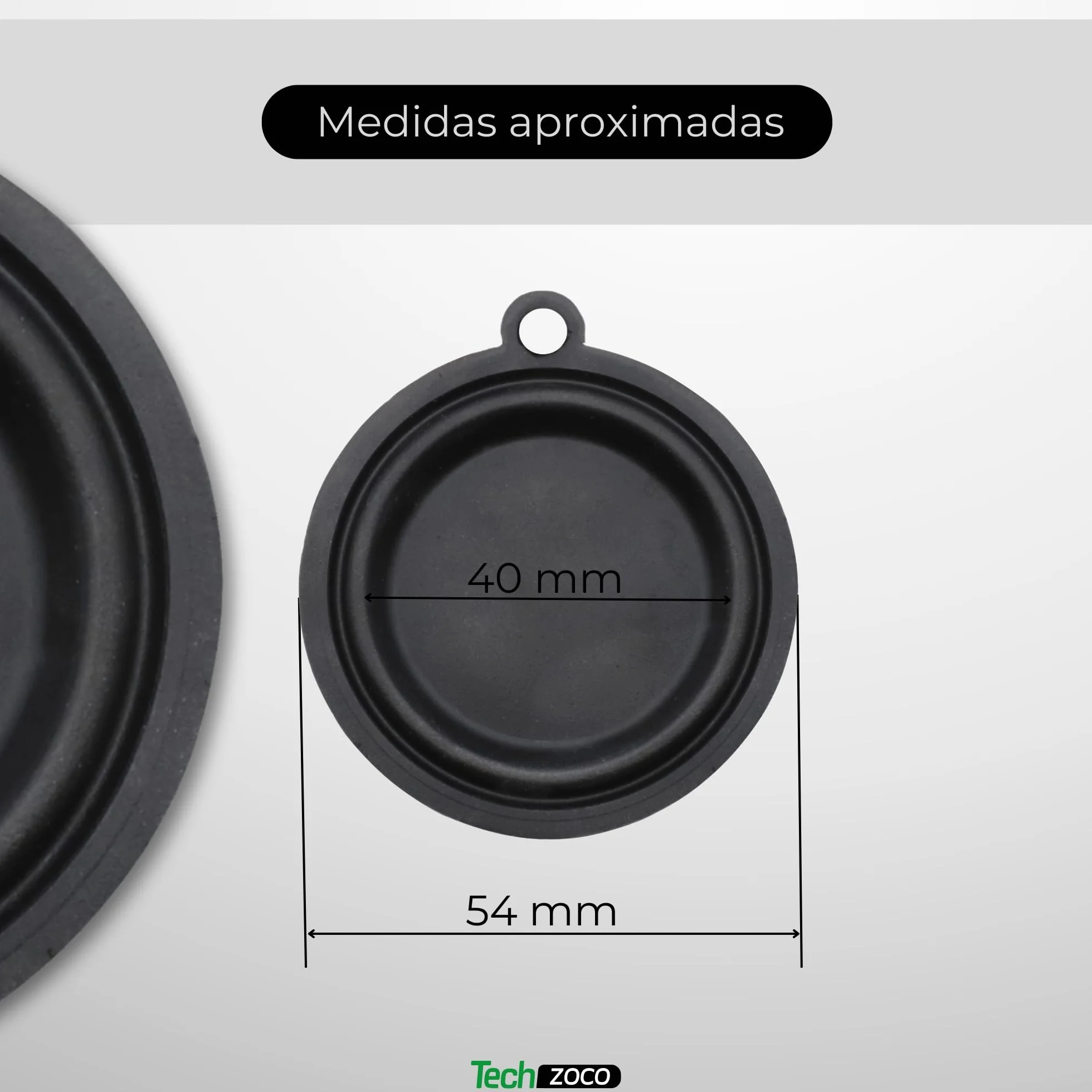 CHEFZOCO Membrana Calentador de Agua, Membrana Calentador de Gas, Código original: 398C0220, Diámetro 54 mm, 1 Agujero, Compatible con Cointra EB10, COB10, CPA 11 BUTANO