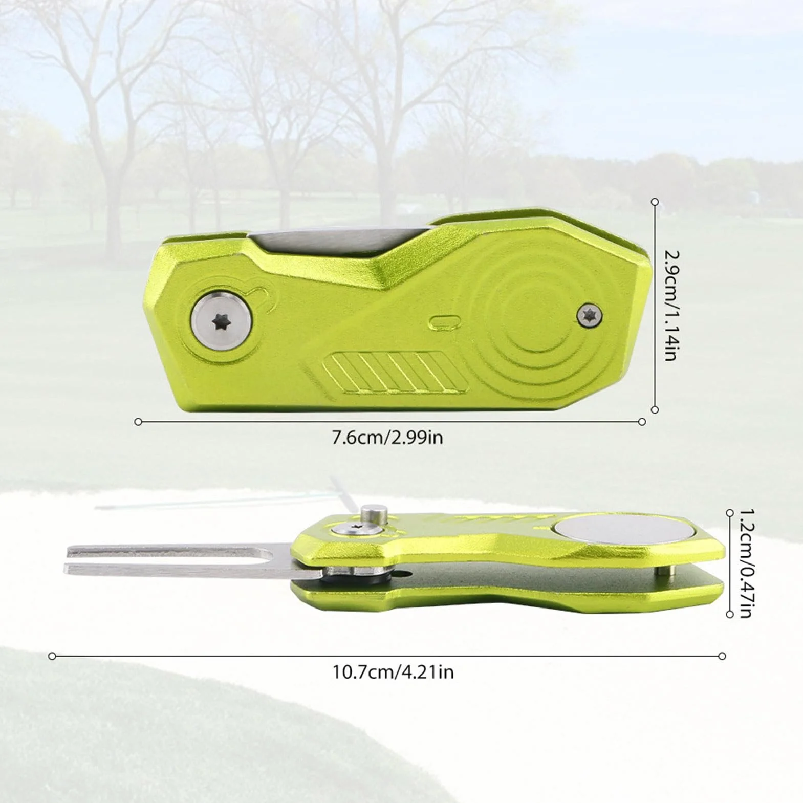 Teksome Herramienta de reparación de divots plegable para golf