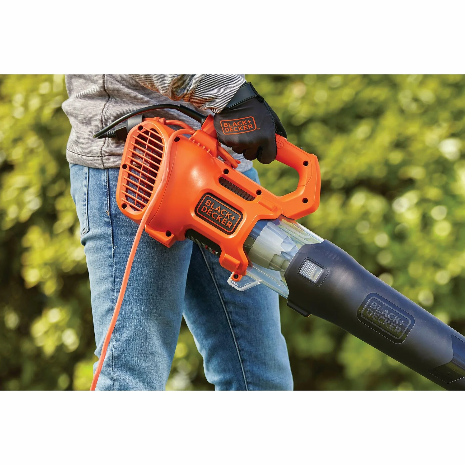 BLACK+DECKER Soplador de Hojas Axial 1.850W, Velocidad de Soplado 225 km/h, Volumen de Soplado 12.5 m³/min, Ventilador Axial Diseño Ligero y Compacto, BEBL185-QS