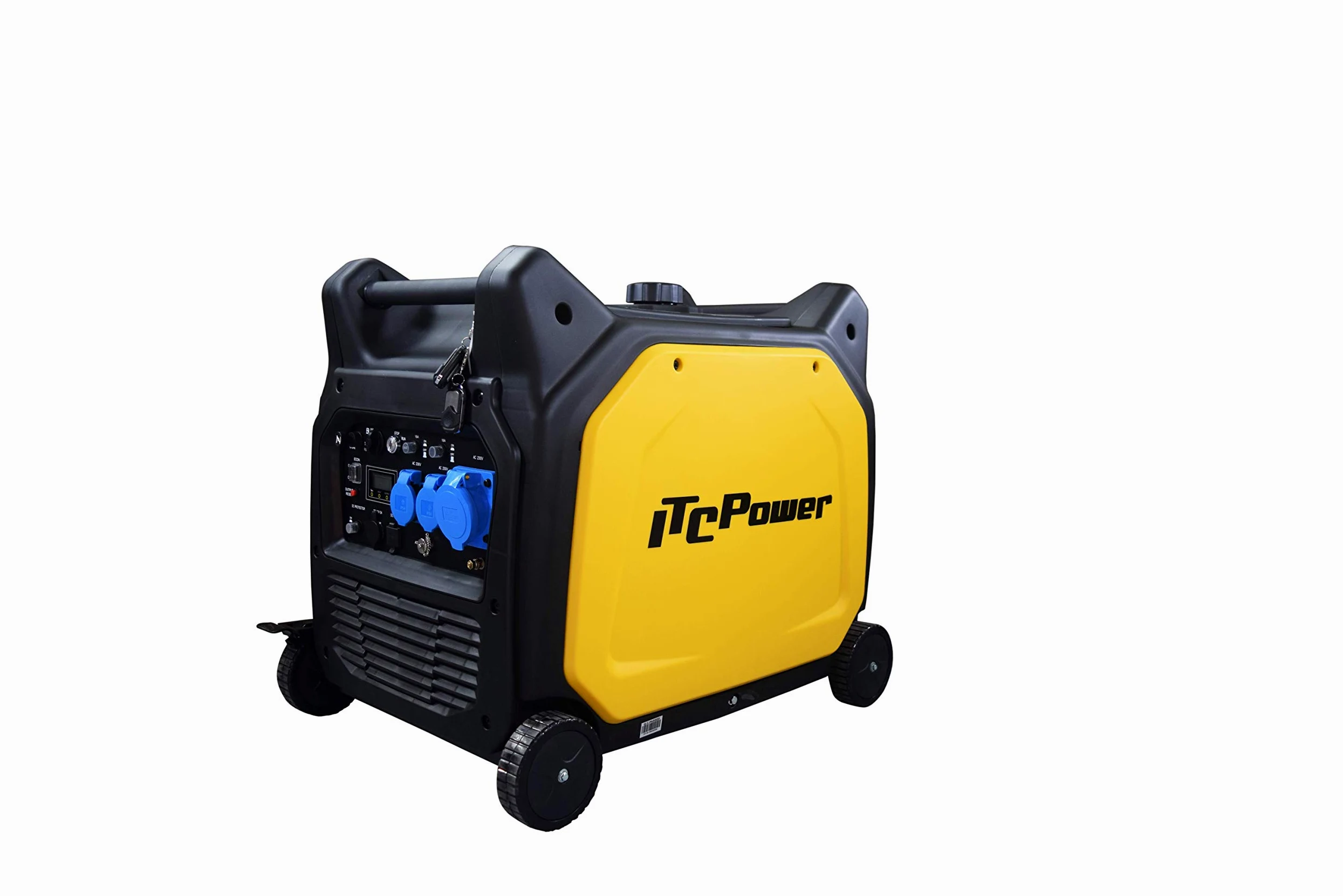 ITCPower Generador Inverter Gasolina 6500W Silencioso Profesional 230V - Generador Eléctrico con Arranque Eléctrico Compatible ATS para Emergencias - Generador Potente Seguro Electrónica