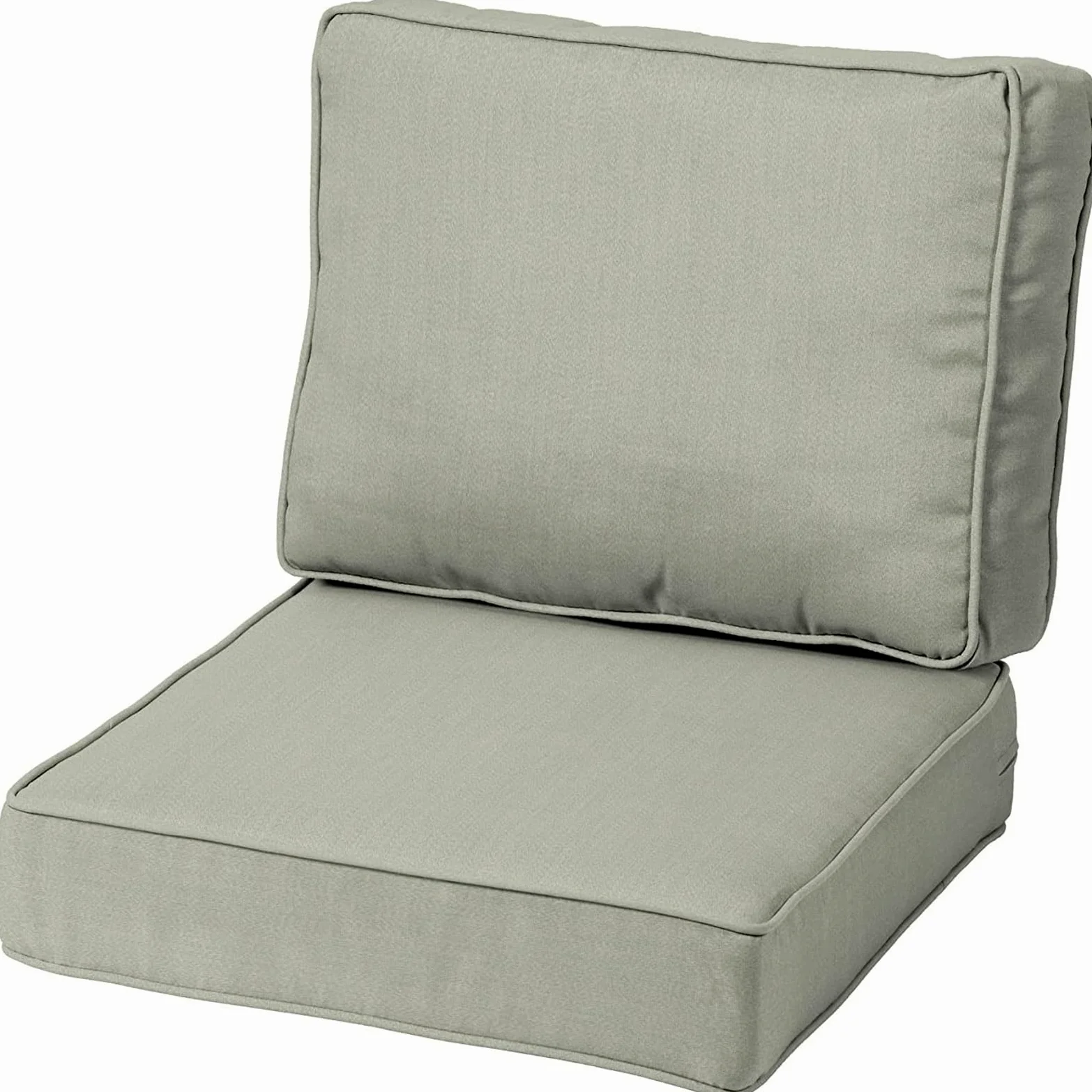 Juego de Cojines de Asiento Para Exteriores, Profundos Para Muebles de Patio, Silla de Césped, Todo Tipo de Clima, 55 x 55 cm, Color Gris