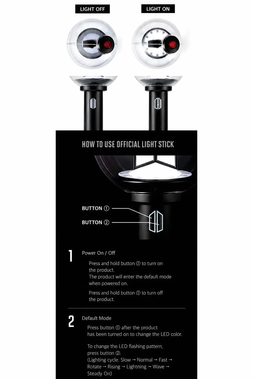 B.T.S Official LIGHTSTICK VER.4 con 10 tarjetas fotográficas