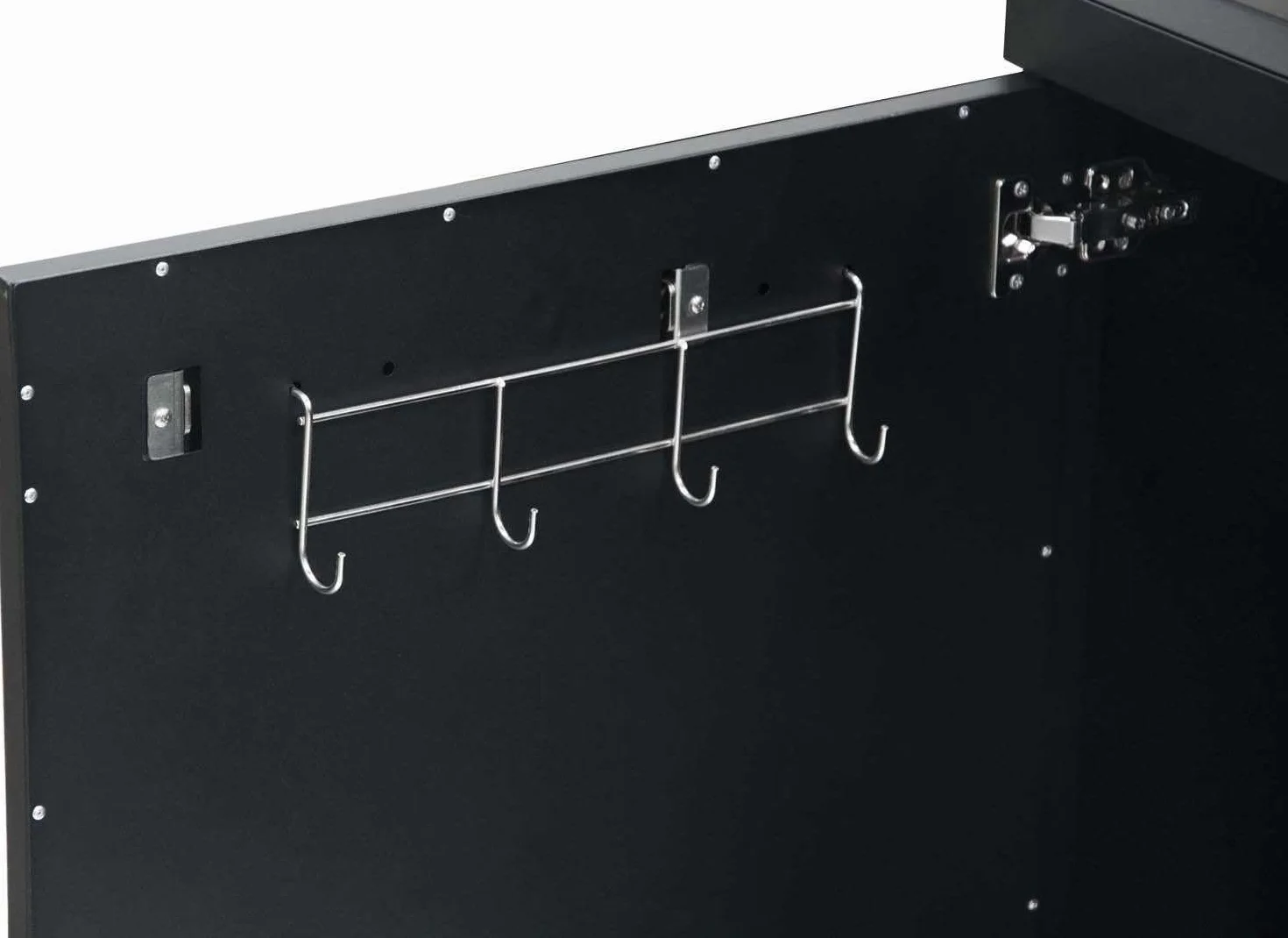 Cozze® Cocina de Exterior 180 con encimera INOX – módulo de Cocina Exterior Modular con 3 Puertas, Cubo de Basura Integrado, Soporte para 2 bombonas de Gas, 6 Ruedas, Carga 150 kg