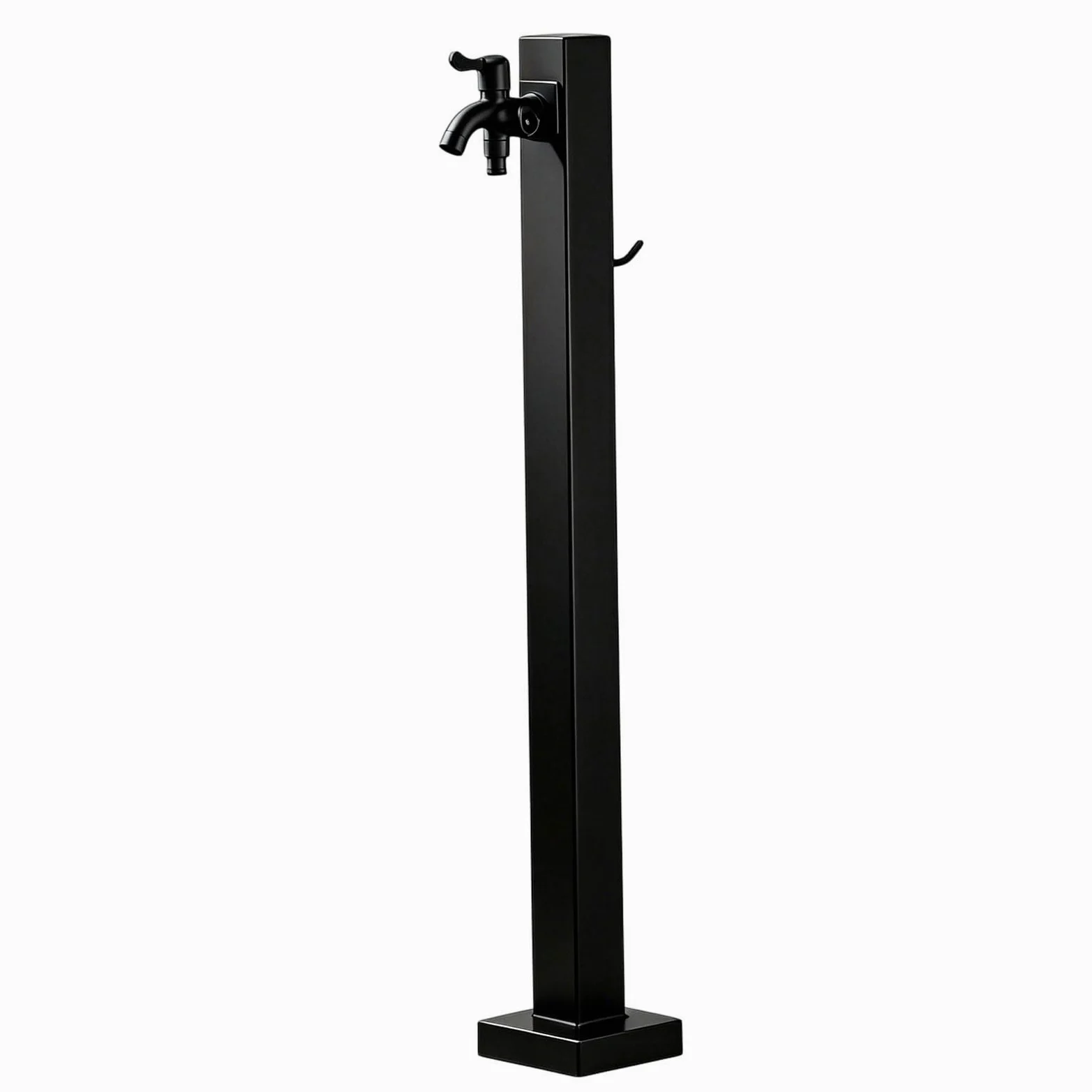 Grifo de agua para jardín columna de agua para exteriores, grifo entrada doble y estante manguera, hidrante de jardín, grifo con espiga exteriores de acero inoxidable(Estilo 1,Height: 95cm/37.4in)