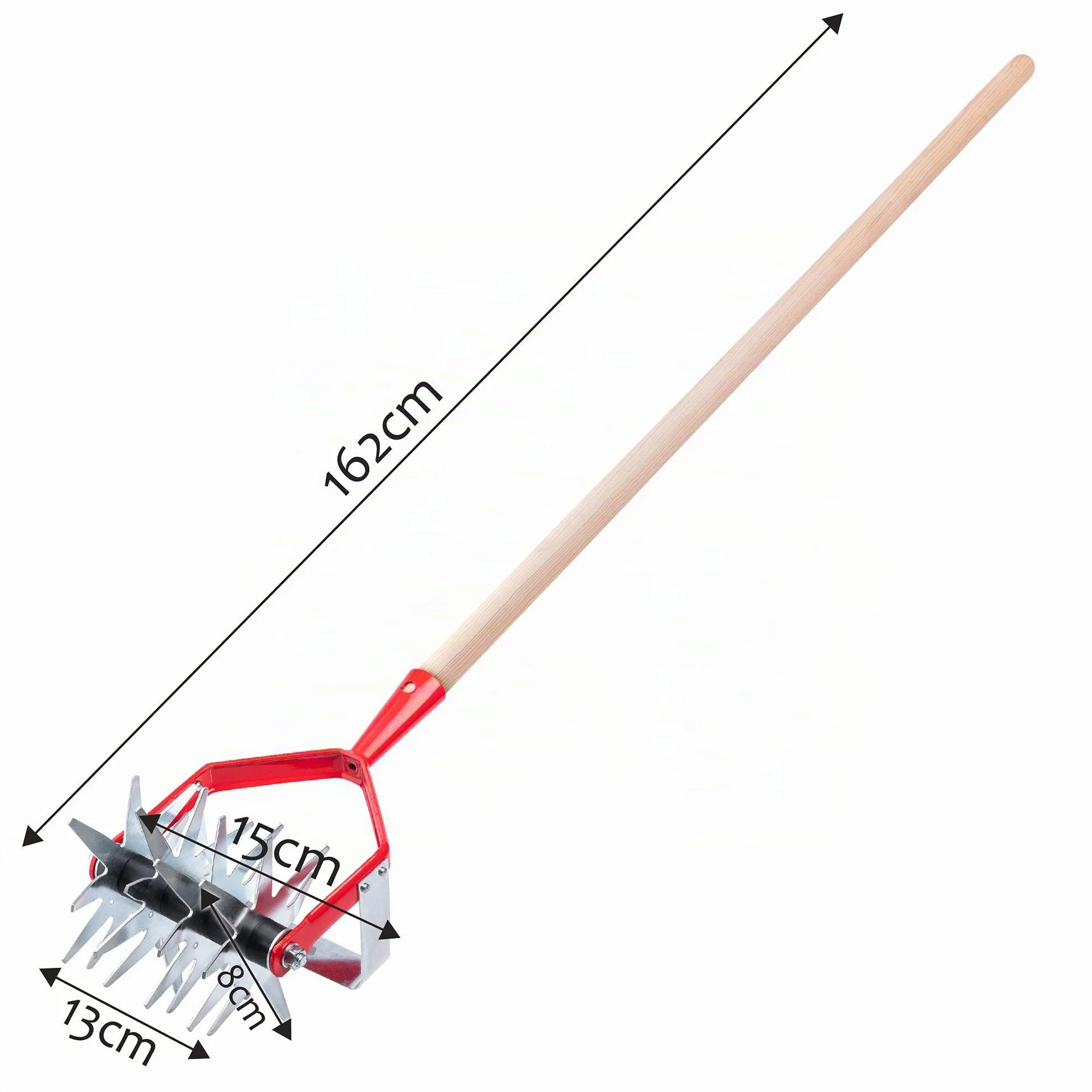 KADAX - Fresadora de Estrella con Cuchillo de jesser, fresadora de jardín, colector para aflojar el BO-Dens, cultivador para jardín, césped, Malas Hierbas, rallado, cultivador de Rodillo
