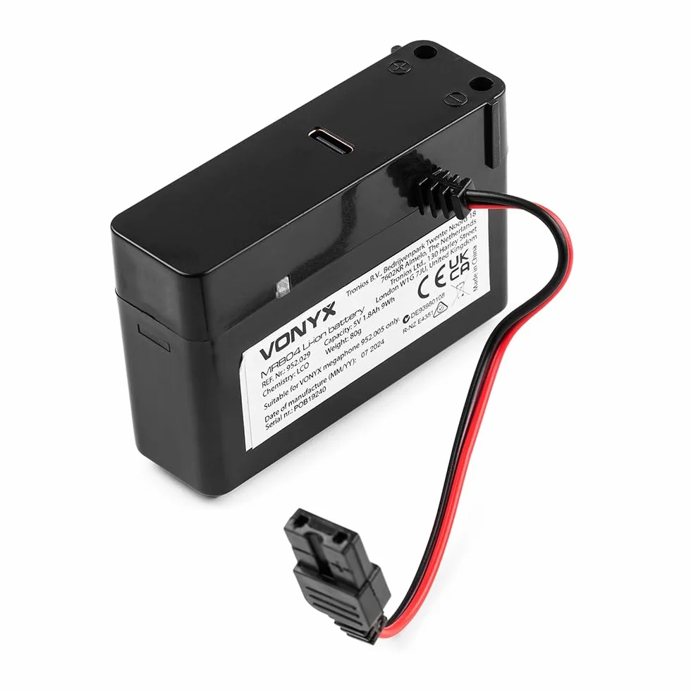 Batería Recargable de Iones de Litio 5V Vonyx MRB04 para megáfono MEG025