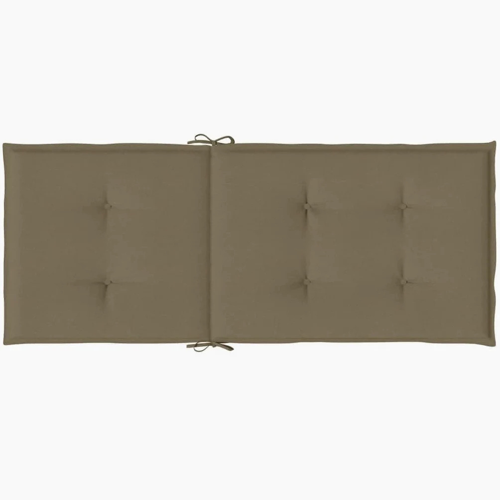 ShGaxin Cojines Silla Respaldo Alto 4 uds Tela Taupe Melange 120x50x4cm, Cojines para Butacas De Jardin, Cojines Sillas Cocina, Cojines para Sillas De Terraza, Cojin Silla Exterior - 4002437
