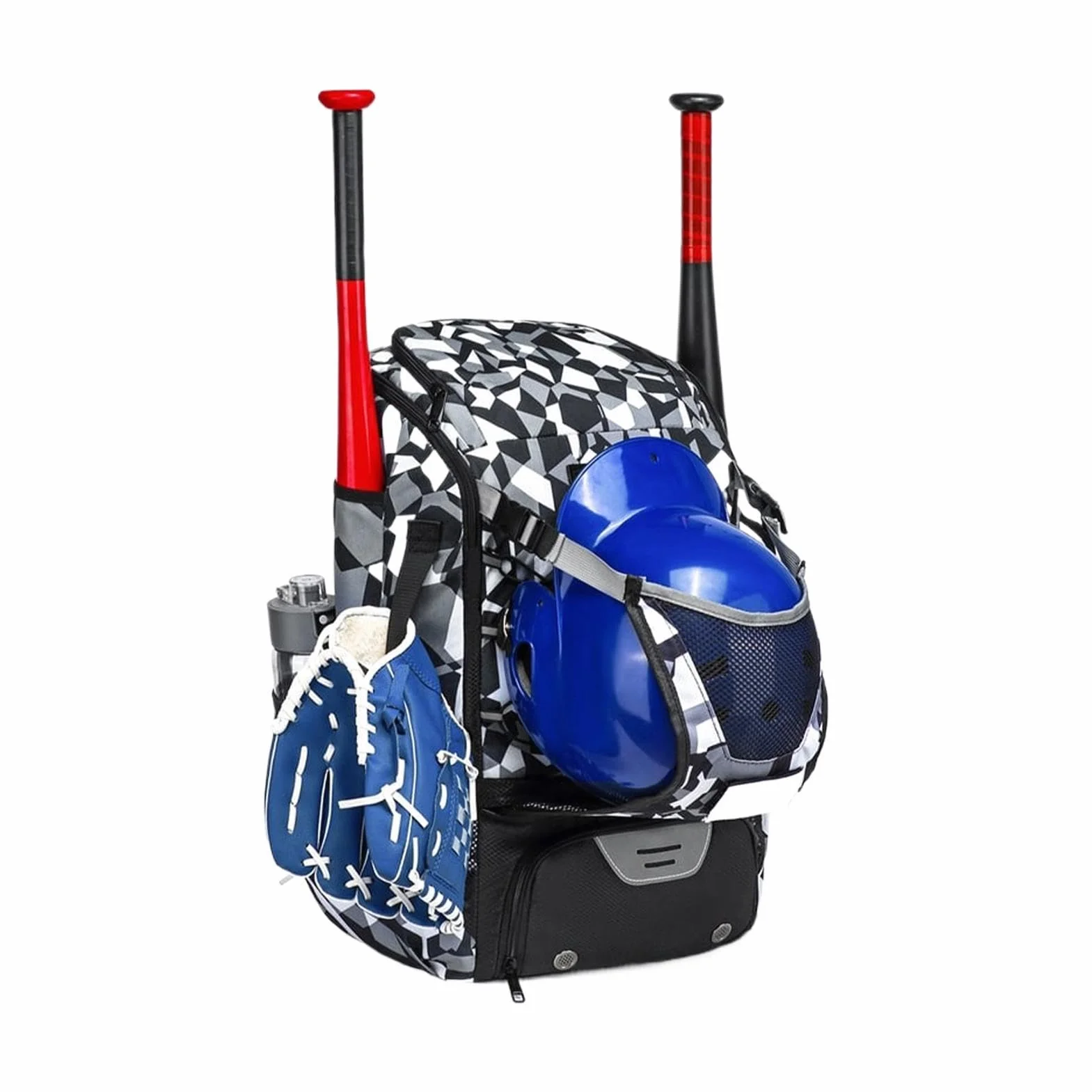 Mochila Grande Ajustable Ligera para Béisbol Juvenil, Sóftbol Femenina, Soccer, Fútbol