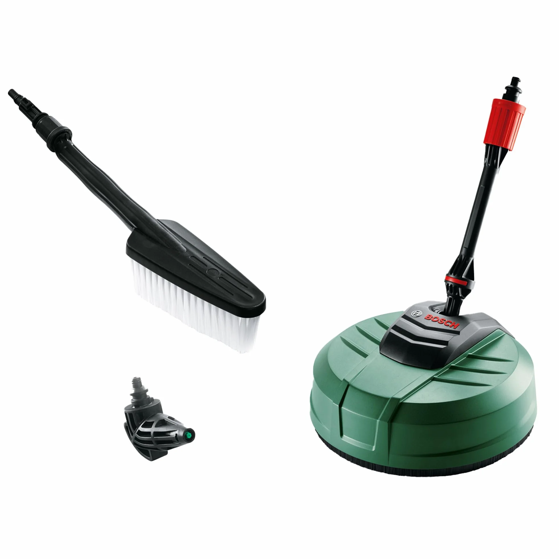 Bosch Hidrolimpiadora de alta presión Kit de limpieza con limpiador de terrazas, cepillo de lavado y boquilla de 90°
