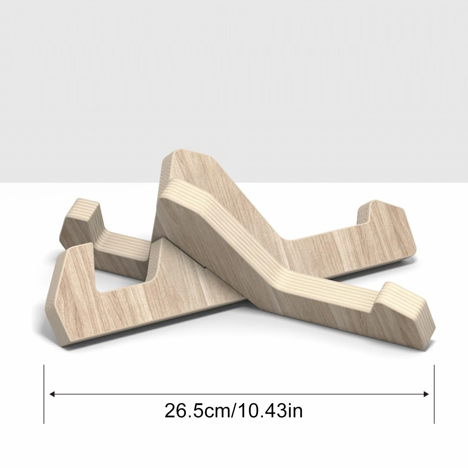 Soporte Para Skateboard Base De Madera 26.5cm Estante Duradero Exponer Tablas Almacenamiento