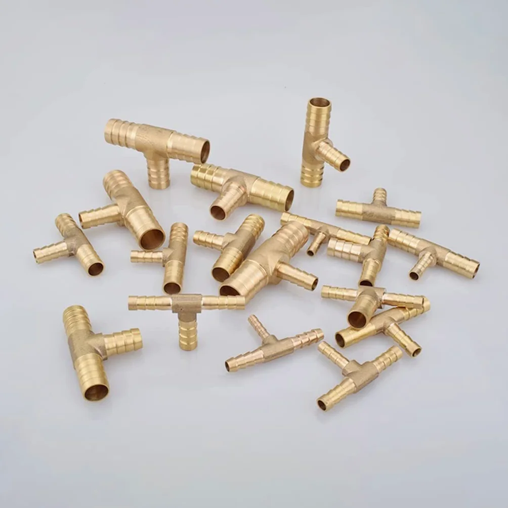Conector de toque de manguera, 1 conector adaptador de acoplador separador de accesorios de tubería de latón reutilizable de 3 vías con lengüeta for manguera, utilizado for accesorios en T d