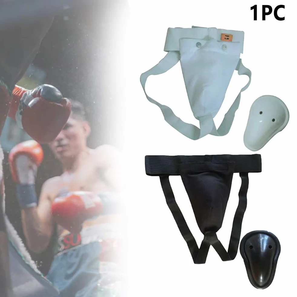 Anwangda Protector de ingle para hombres Muay Thai Kickboxing MMA negro talla L