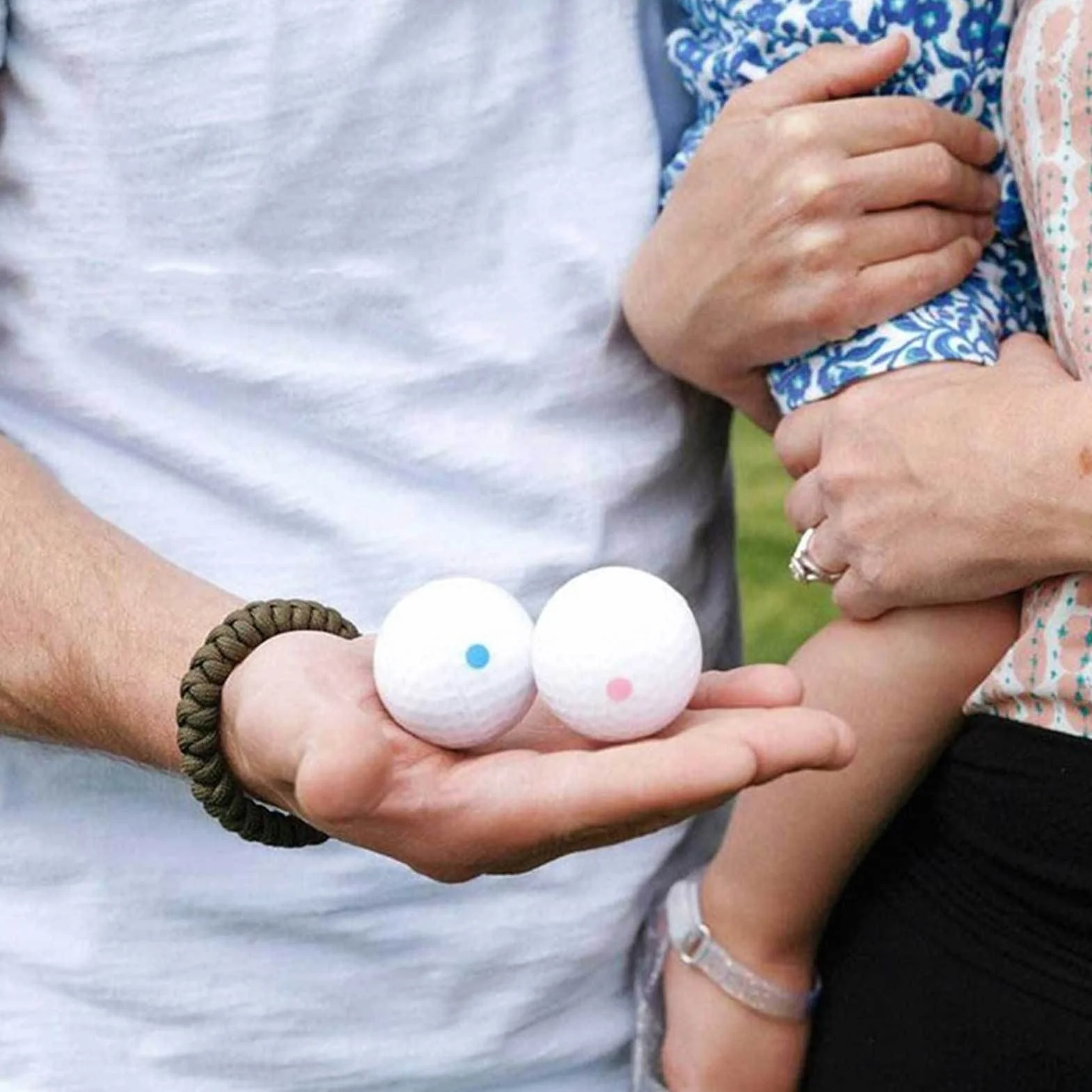 Golf Truco Explosivas Bolas con Polvo Rosa y Azul Regalo para Futuros Padres