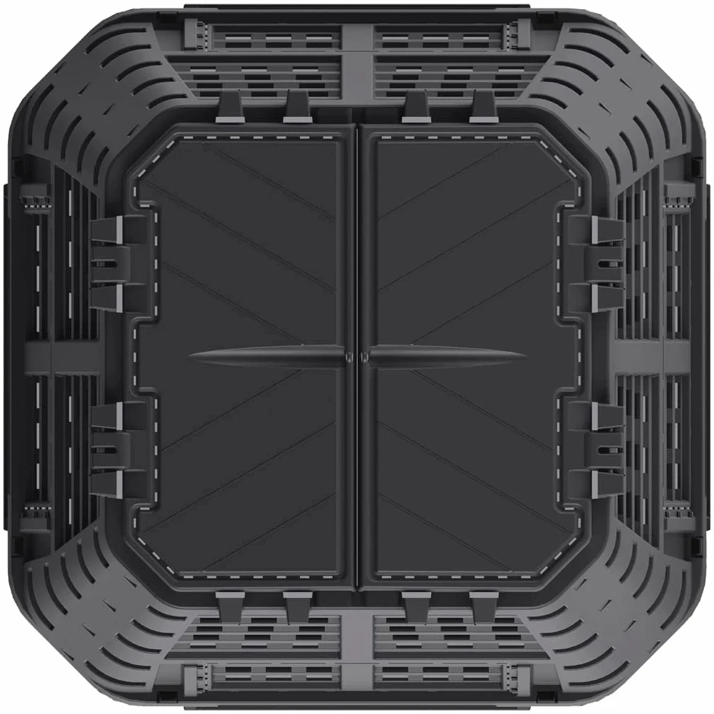 Genérico Compostador de jardín Negro 93,3x93,3x80 cm 480 L,Casa y jardín,Jardín,Jardinería,Compostaje,Compostadores-146276