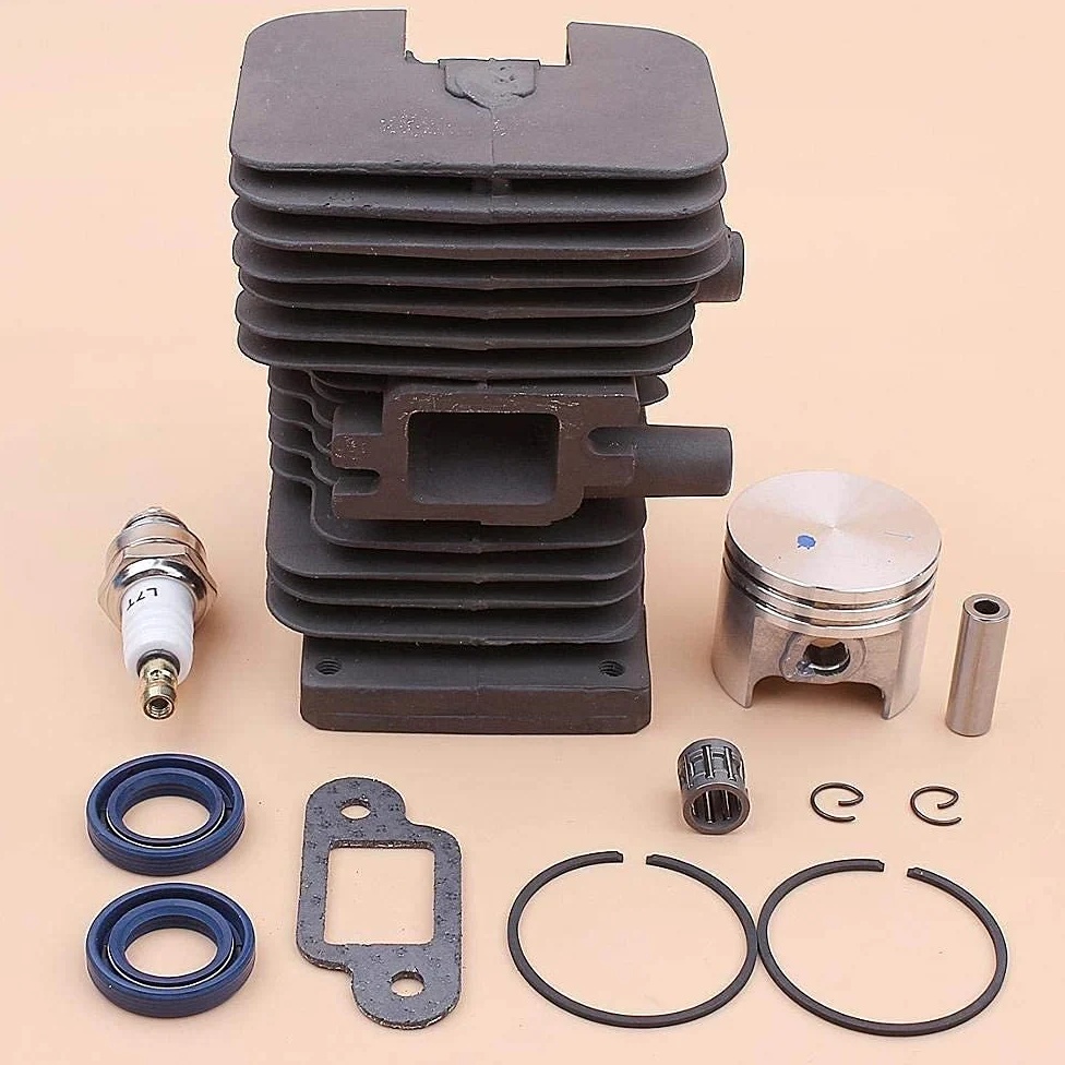 Kit de pistón de Cilindro de 37 mm Compatible con Stihl MS170 017 MS 170 Junta de silenciador Sello de Aceite Cojinete Bujía Motosierra 1130020 1204