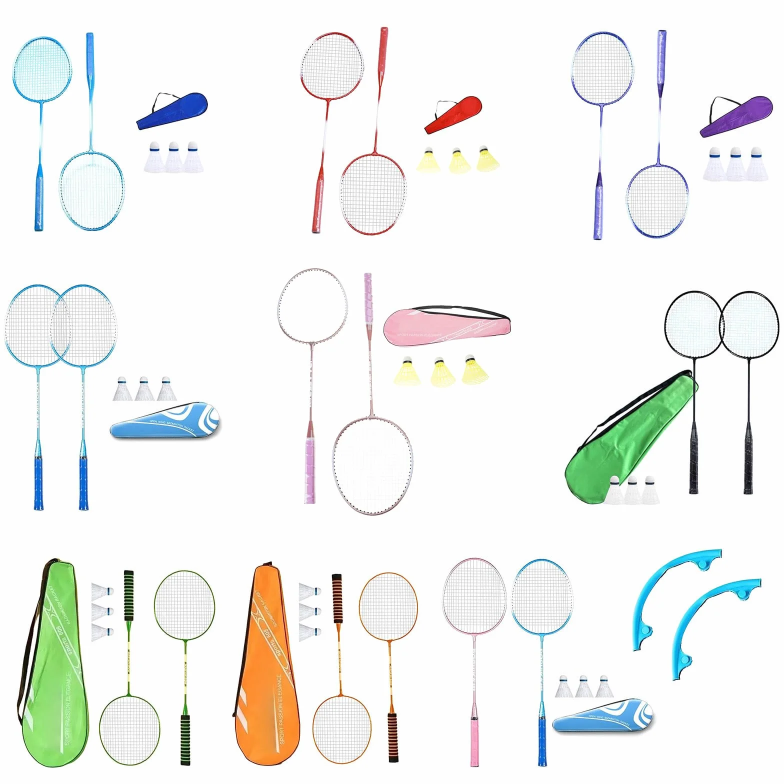 Raquetas de bádminton ligeras para interiores y exteriores, para niños, adultos y principiantes