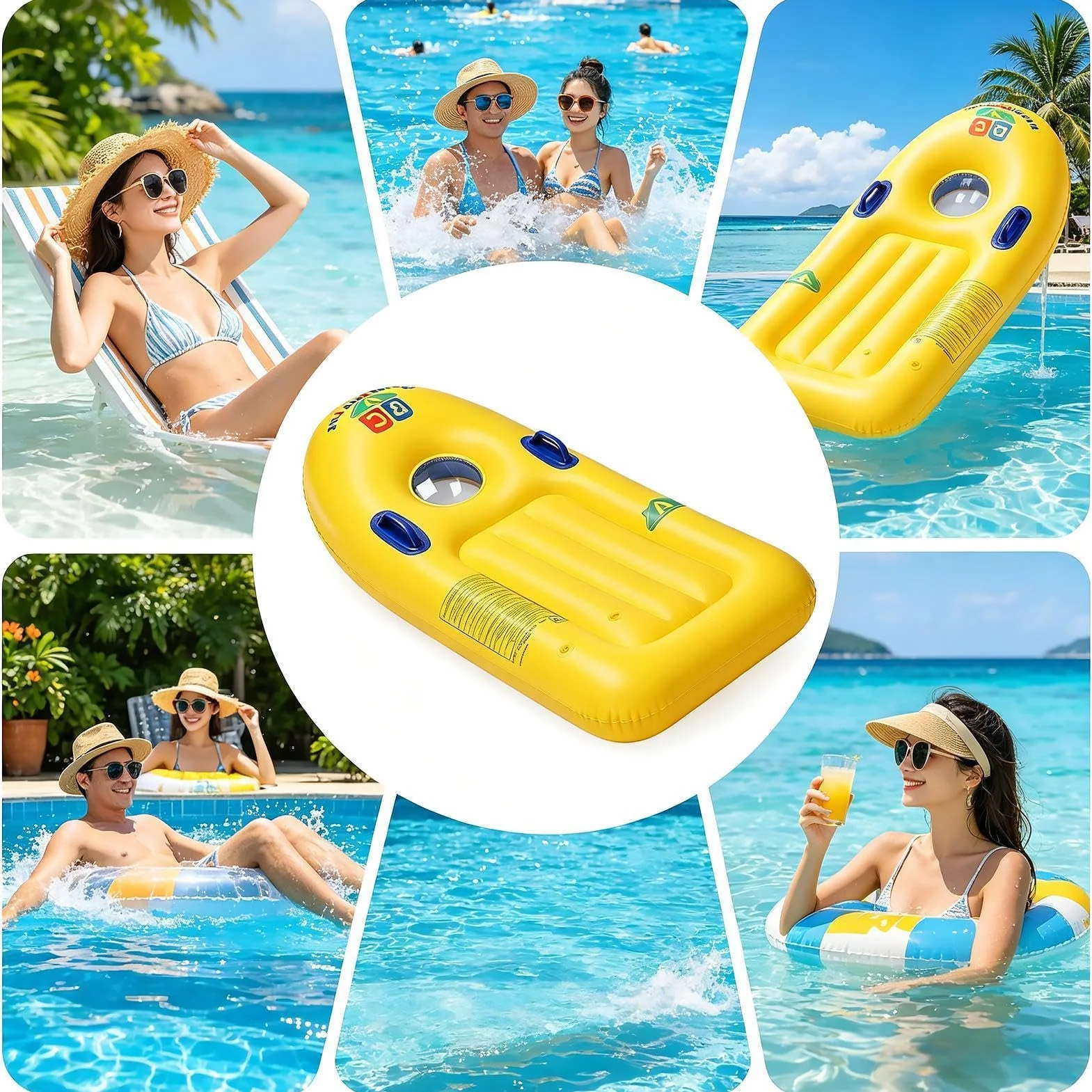 Inflatable Surf Board for Kids, Beach Pool Pool Bodyboard, Wave Rider Outdoor Gear