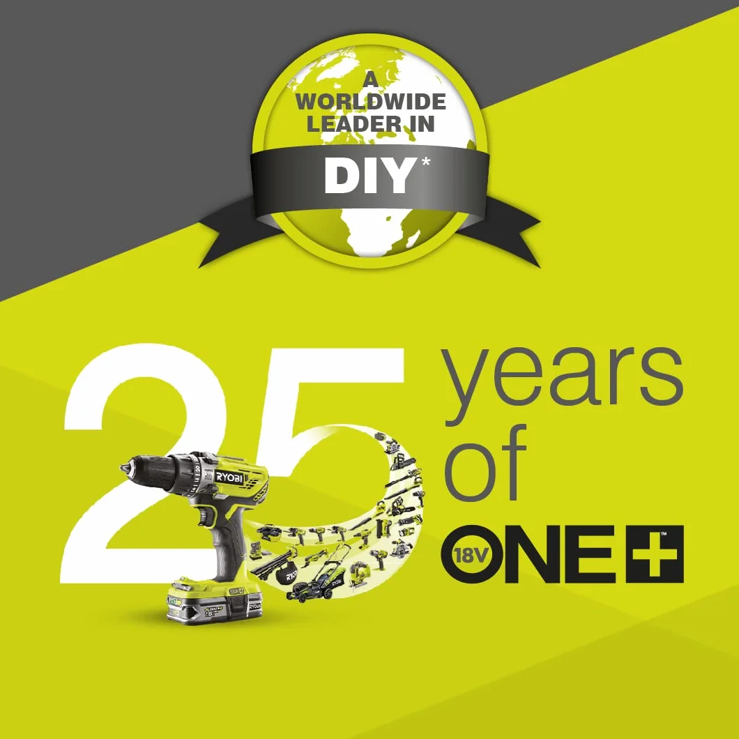 RYOBI - Escarificador Brushless Inalámbrico 36V One+ (2 x 18V) - Ancho 35cm - 4 Posiciones de Trabajo - Rodillo con 16 Cuchillas - Empuñadura Ajustable - sin Batería ni Cargador - RY18SFX35A-0