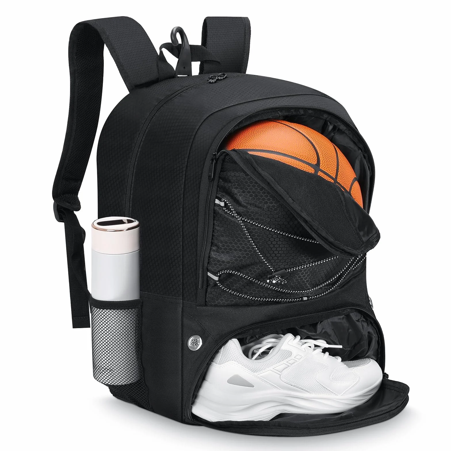 MoKo Mochila de Baloncesto con Compartimentos Separados para Pelotas y Zapatos