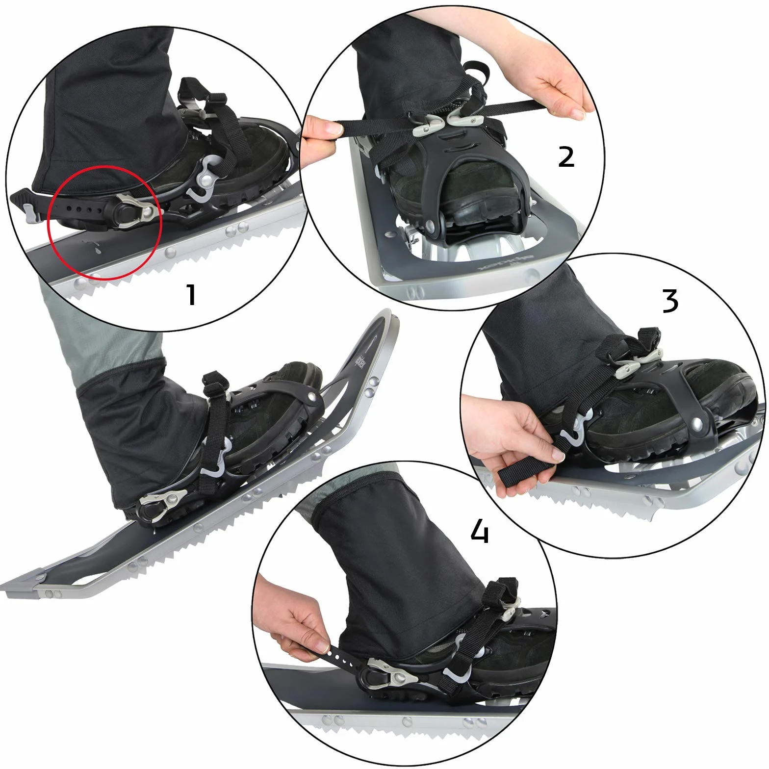 ALPIDEX Raquetas de Nieve Aluminio Ligeras con Bolsa
