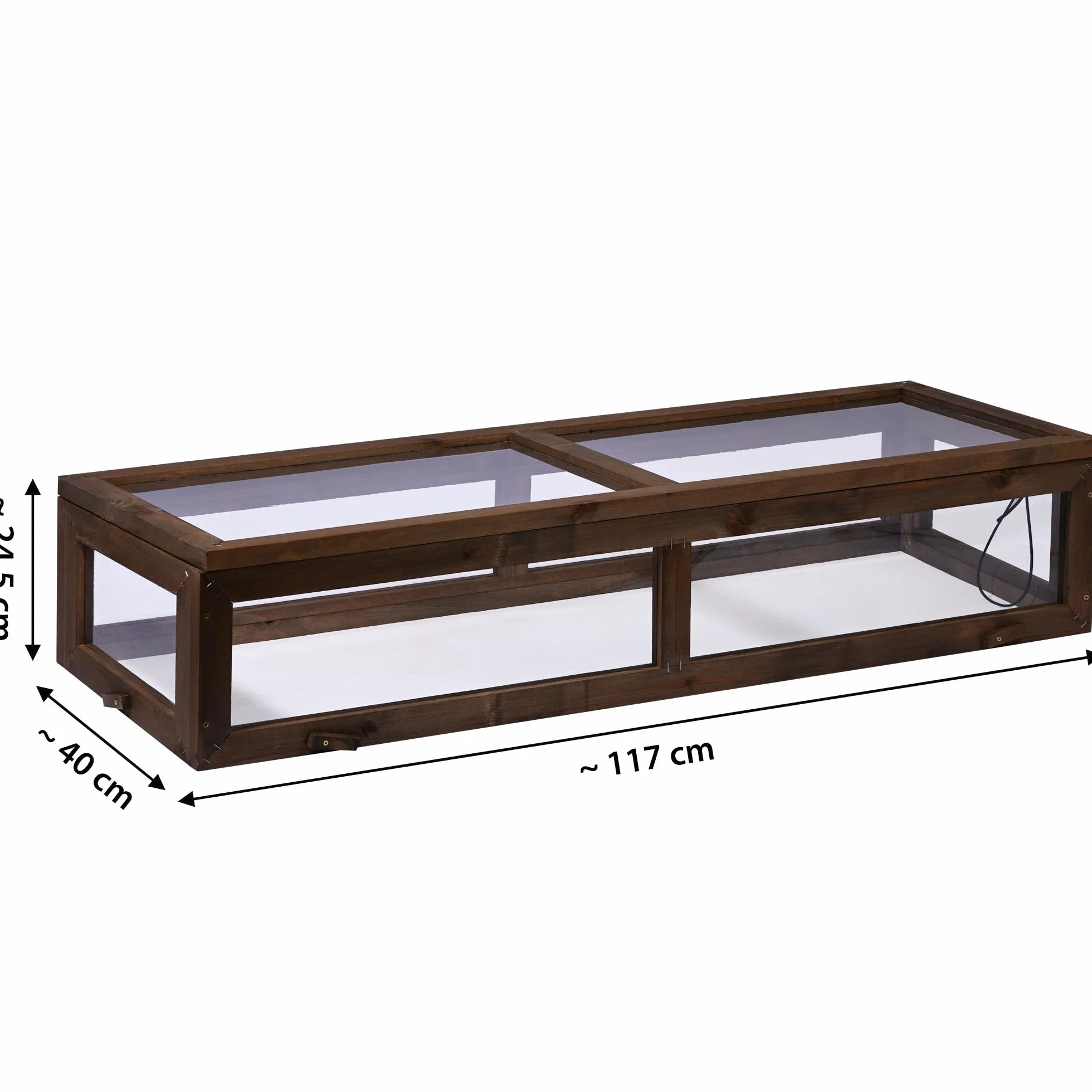 dobar® Accesorio de semillero para bancal Elevado, Color marrón Oscuro, 117 x 40 x 24,5 cm, Pino