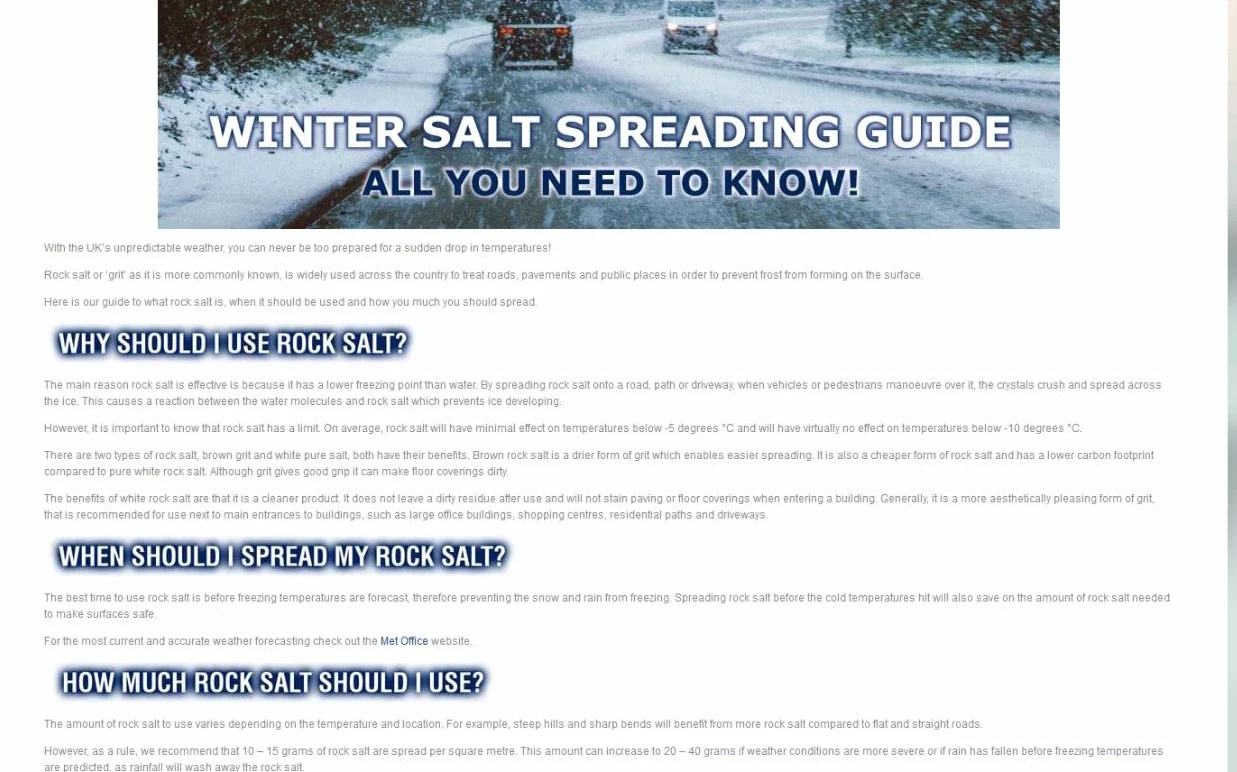 Indigo Sal de roca descongelante blanca – Bolsa de 23 kg – Grano de acción rápida para eliminar hielo y nieve en invierno – Sal limpia y de bajo residuo para calzadas, carreteras, caminos