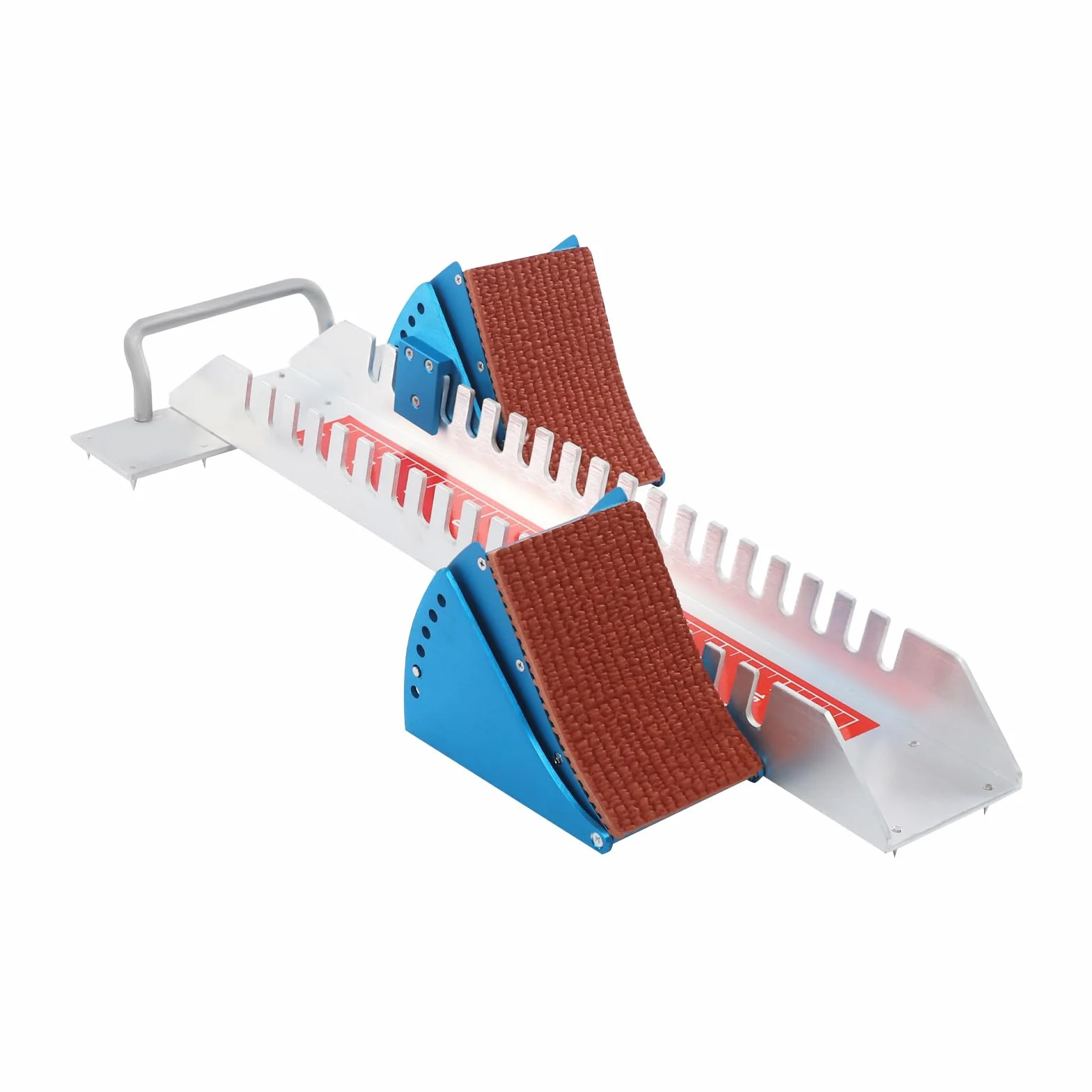 Bloque de arranque para atletismo, 6 niveles, pedales ajustables, 10 cm de ancho, con asa