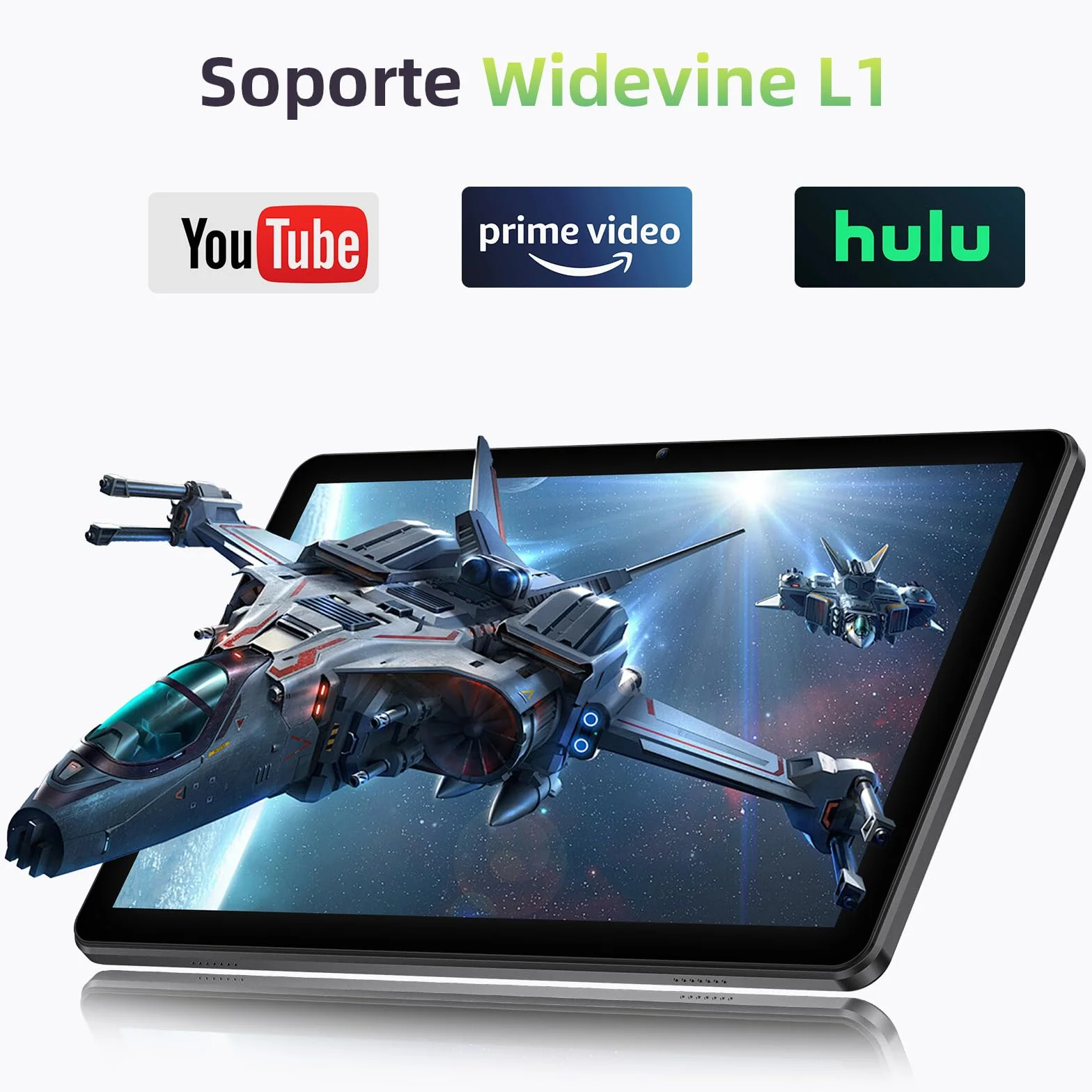Tablet 10 Pulgadas Android 15 Unisoc T30 Quad-Core 18GB RAM 128GB ROM 1TB TF Pantalla HD IPS 1280x800 Cámara Dual 5MP+8MP 6000mAh WiFi 6 BT 5.0 Widevine L1 K70