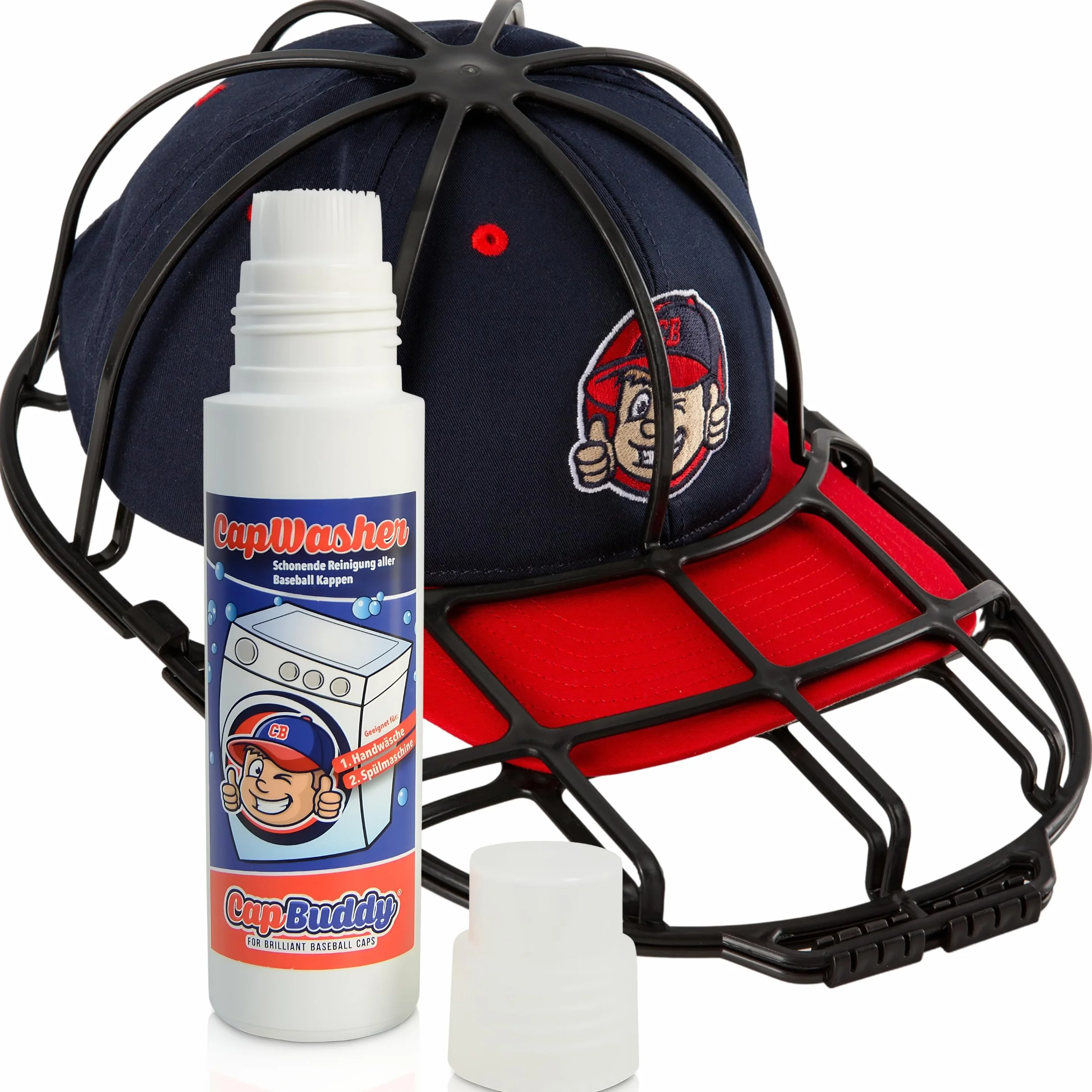 Kit Completo para Limpiar Gorras de Béisbol con Cap Washer Botella y Cepillo