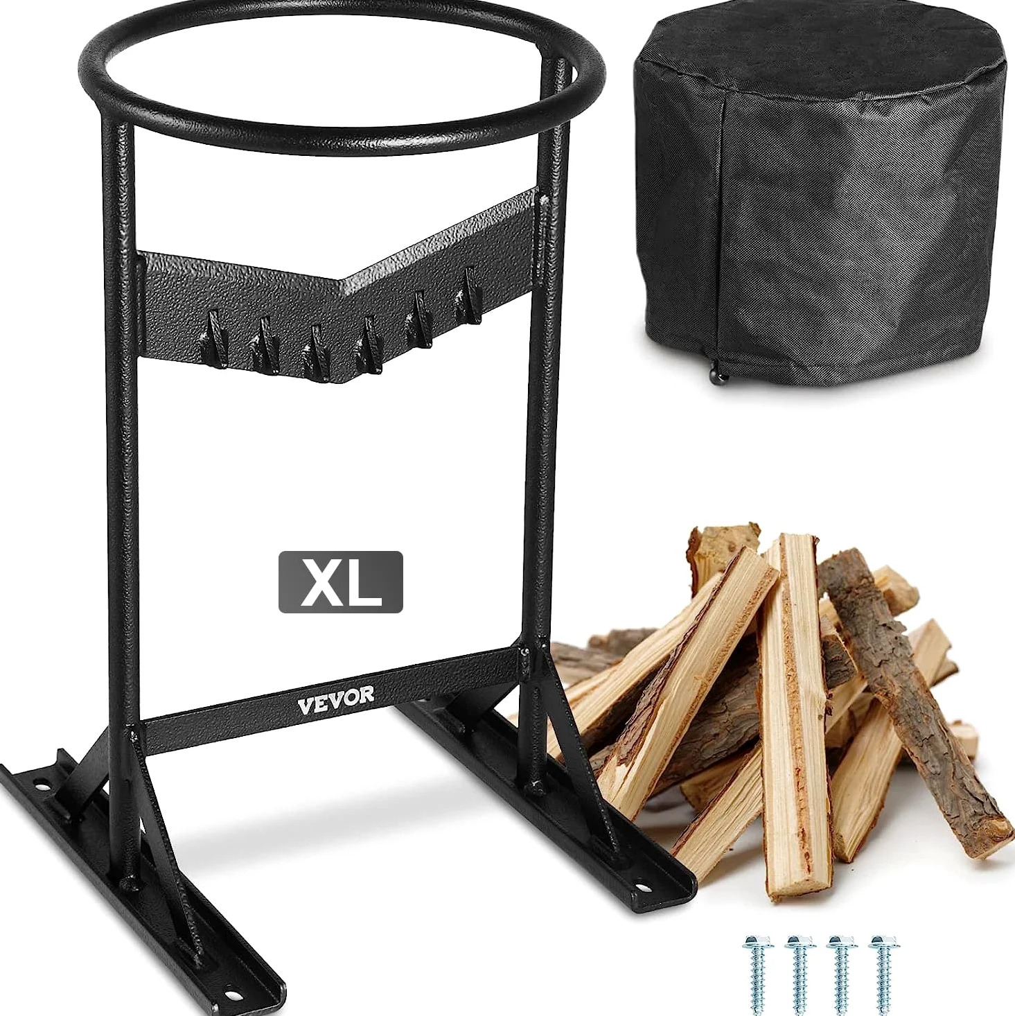 Vevor Cortador de Leña Manual Acero Partidor de Leña Ancho de Hoja 5,5cm 27,9x27,9x43,2 cm