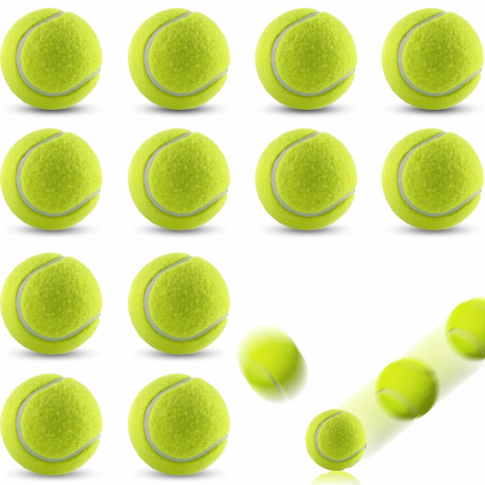 Pelotas de Tenis 12 Piezas para Práctica Niños Principiantes