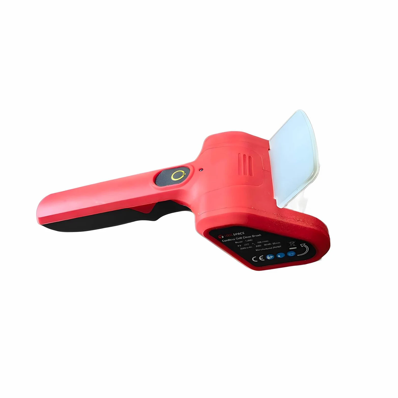 Estropajo eléctrico fuerte para barbacoa, plano de radio, cabezal de limpieza sin deslustre, mango ergonómico, cepillo eléctrico para barbacoa