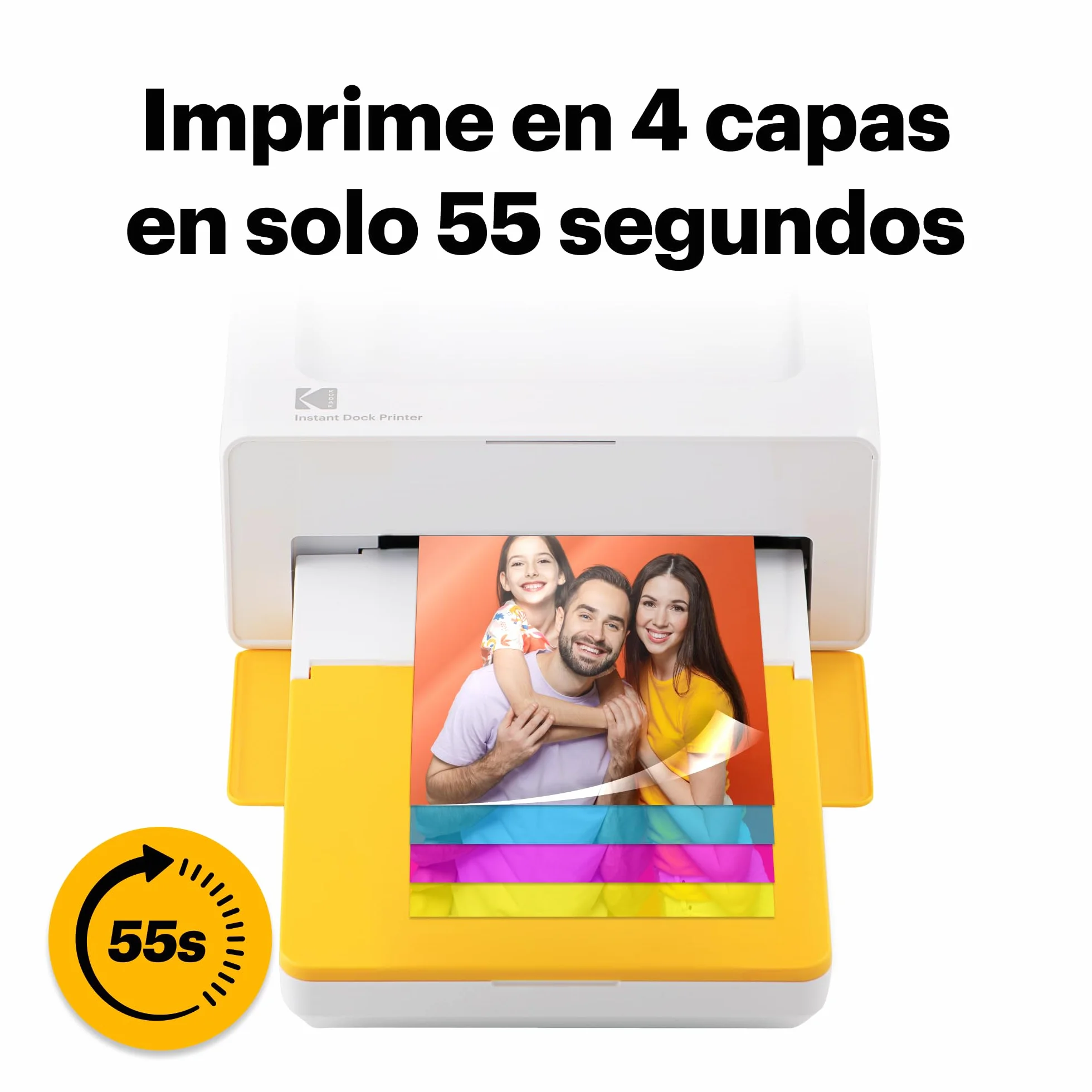 KODAK Dock Plus 4PASS Impresora de Fotos Instantánea 10x15cm 40 Hojas
