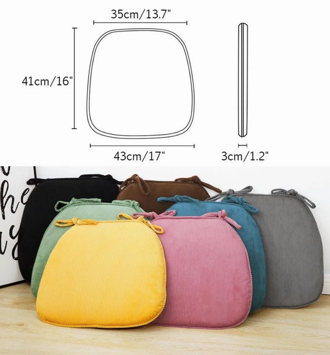 2/4/6/8 paquetes de cojines para silla de comedor en forma de U, almohadillas antideslizantes para silla de cocina y cojín para asiento de comedor con funda lavable a máquina) (gris plateado 41 x 43 c