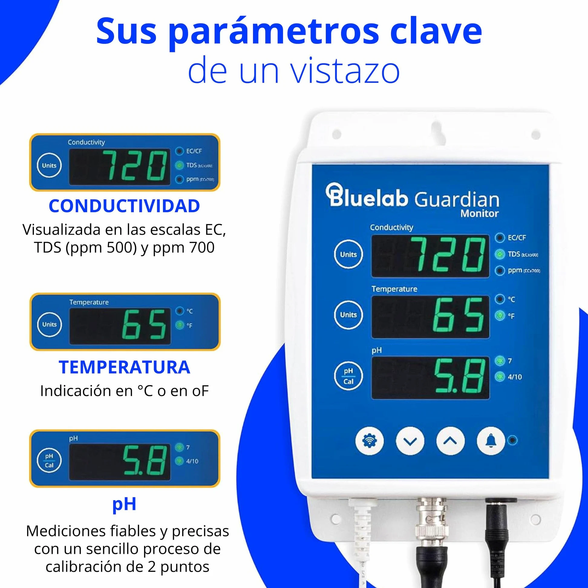 Bluelab Guardian Continuo Monitor WIFI. Ph/Ec/Temperatura