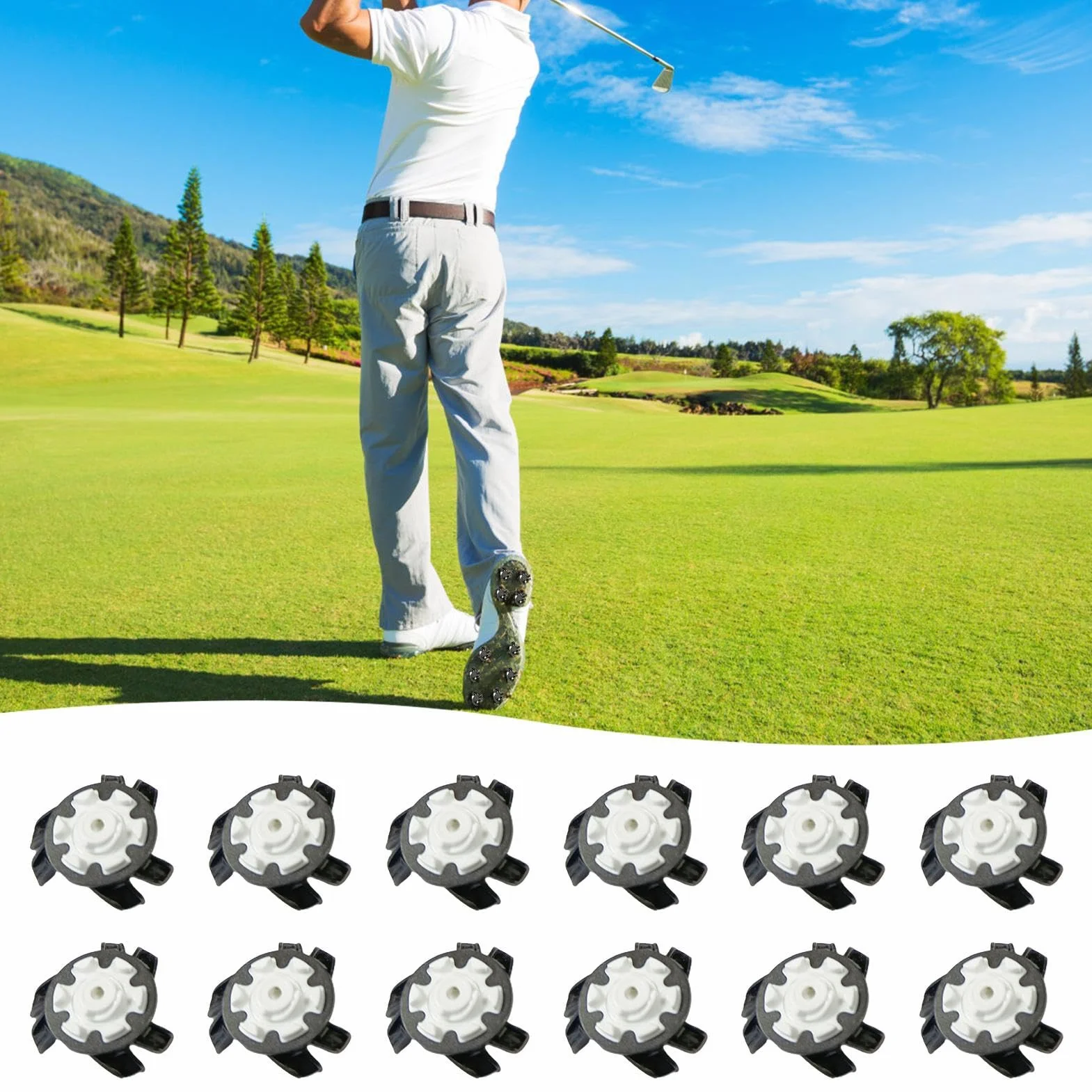 Tacos de golf antideslizantes Recambios de picos para zapatos de golf de giro rápido