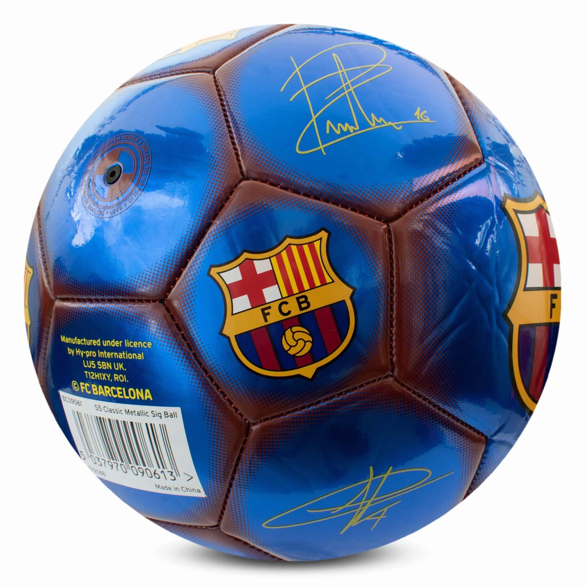 Hy-Pro Balón de fútbol clásico Talla 5 Oficial Metálico Entrenamiento Partido