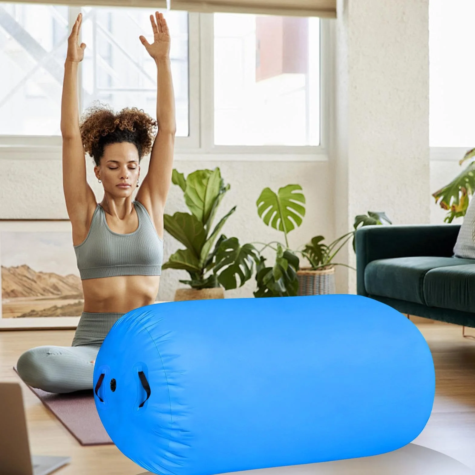 Rodillo de caída con bomba para equilibrio, yoga, gimnasio