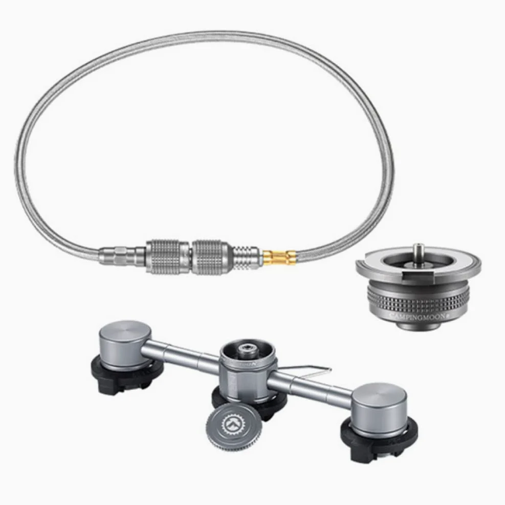 NOBRIM Línea de Gas Mangueras y reguladores de Gas Adaptador de butano Manguera de extensión Adaptador de Horno Dividido Boquilla de conversión Tipo de Botella Butano 3 en 1