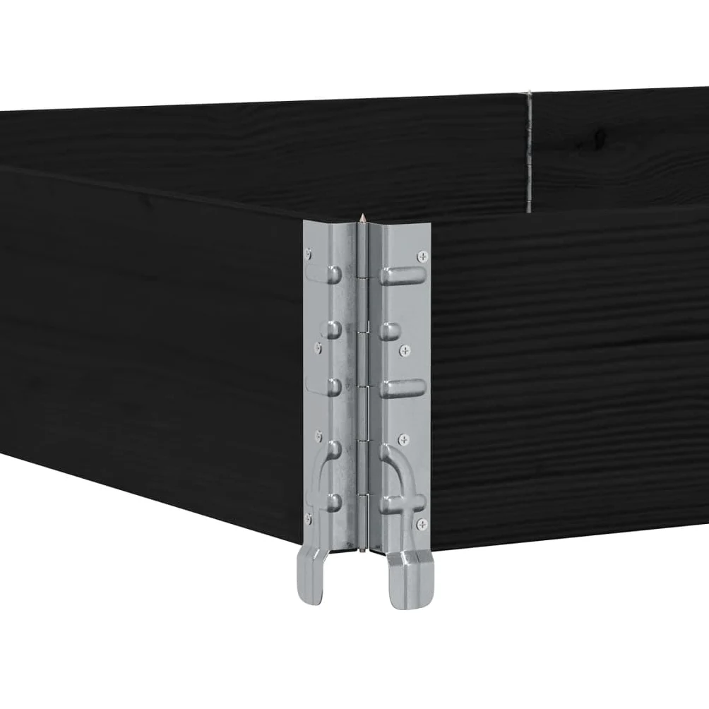 Macetero negro de madera maciza de pino 150 x 100 cm, plegable y apilable, resistente a la intemperie, para balcón, terraza, jardín, ideal para verduras, hierbas y flores