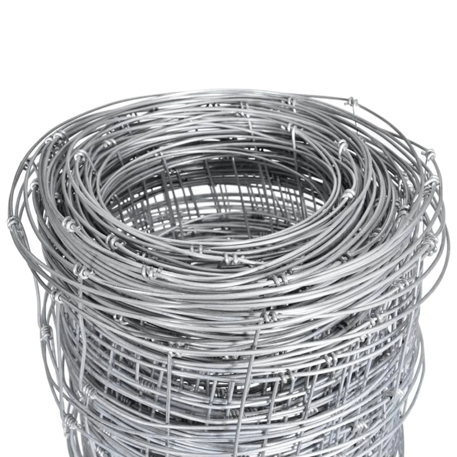 Valla de jardín, Malla De Alambre, Alambradas para Fincas, Malla Metalica,Alambre De Espino, Vallas Metalicas, Malla Cinegética de Acero Galvanizado Plateado 50 x 1.25 m