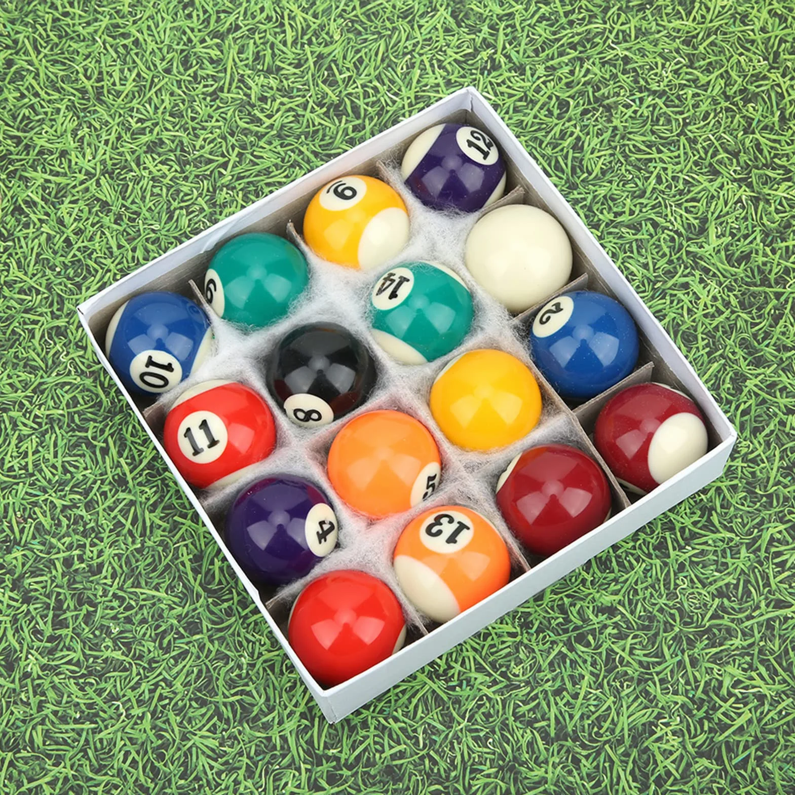 Juego de Bolas de Billar Americano Ecológicas 38 mm 16 Piezas de Resina para Mesa Infantil