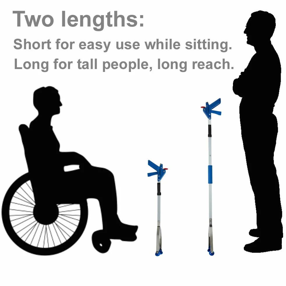 ArcMate EZ Reacher Deluxe - Grabador de alcance para interiores con bloqueo de 26 cm con capacidad de recogida de 5 libras y agarre plegable de lujo EZ Reacher de 42 pulgadas con capacidad de recogida