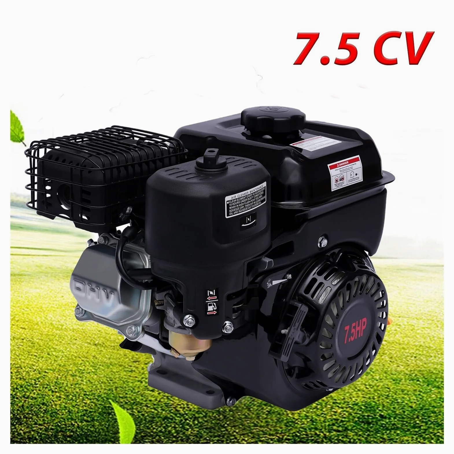 Motor De Gasolina 7,5 HP, 4 Tiempos, Estacionario, For Kart, Arranque Manual, 5100 W, 1 Cilindro, 3,6 L Gran Potencia