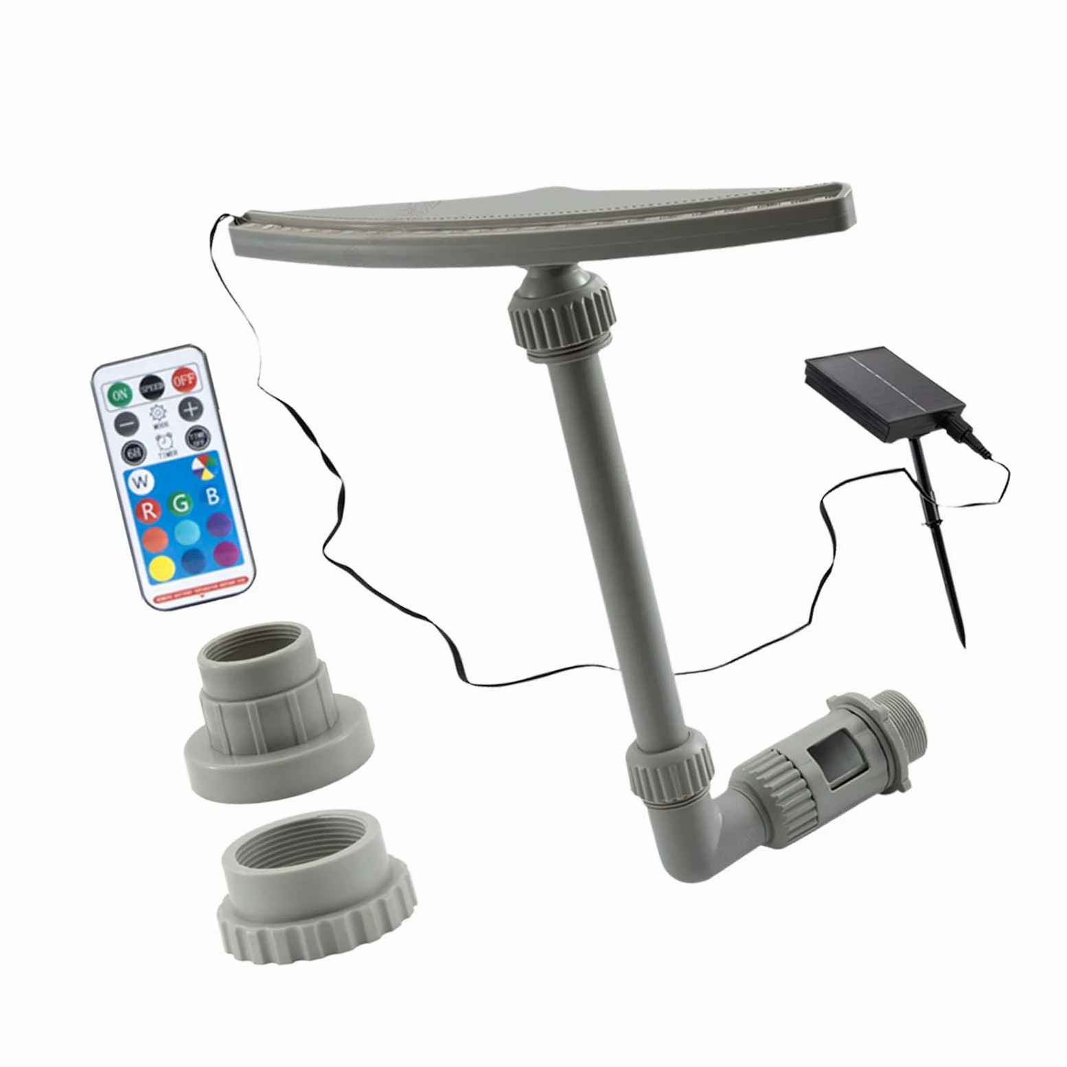 Fuente de piscina iluminada con luces LED de 12 colores y varios tipos de conexión, luz LED multicolor para piscina