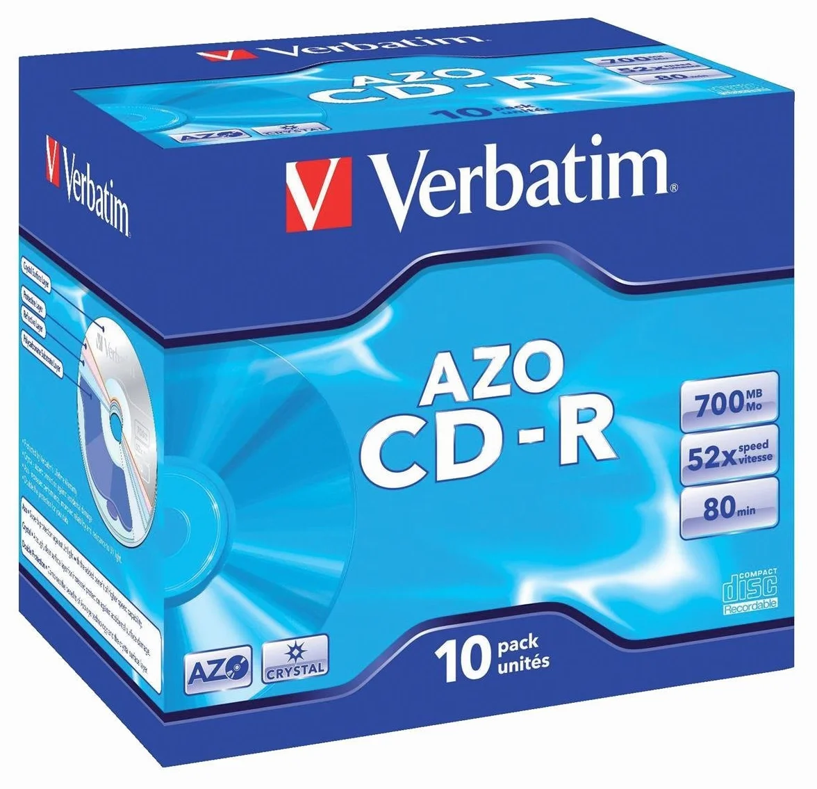 Verbatim CDR80 Case Cristal Surf Color Cristal 43327