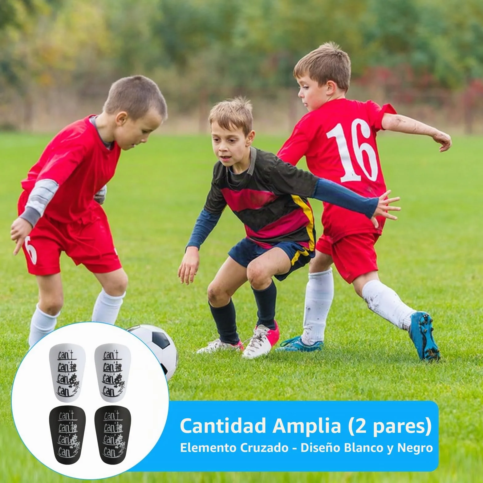 Espinilleras de fútbol mini para jóvenes niños niñas