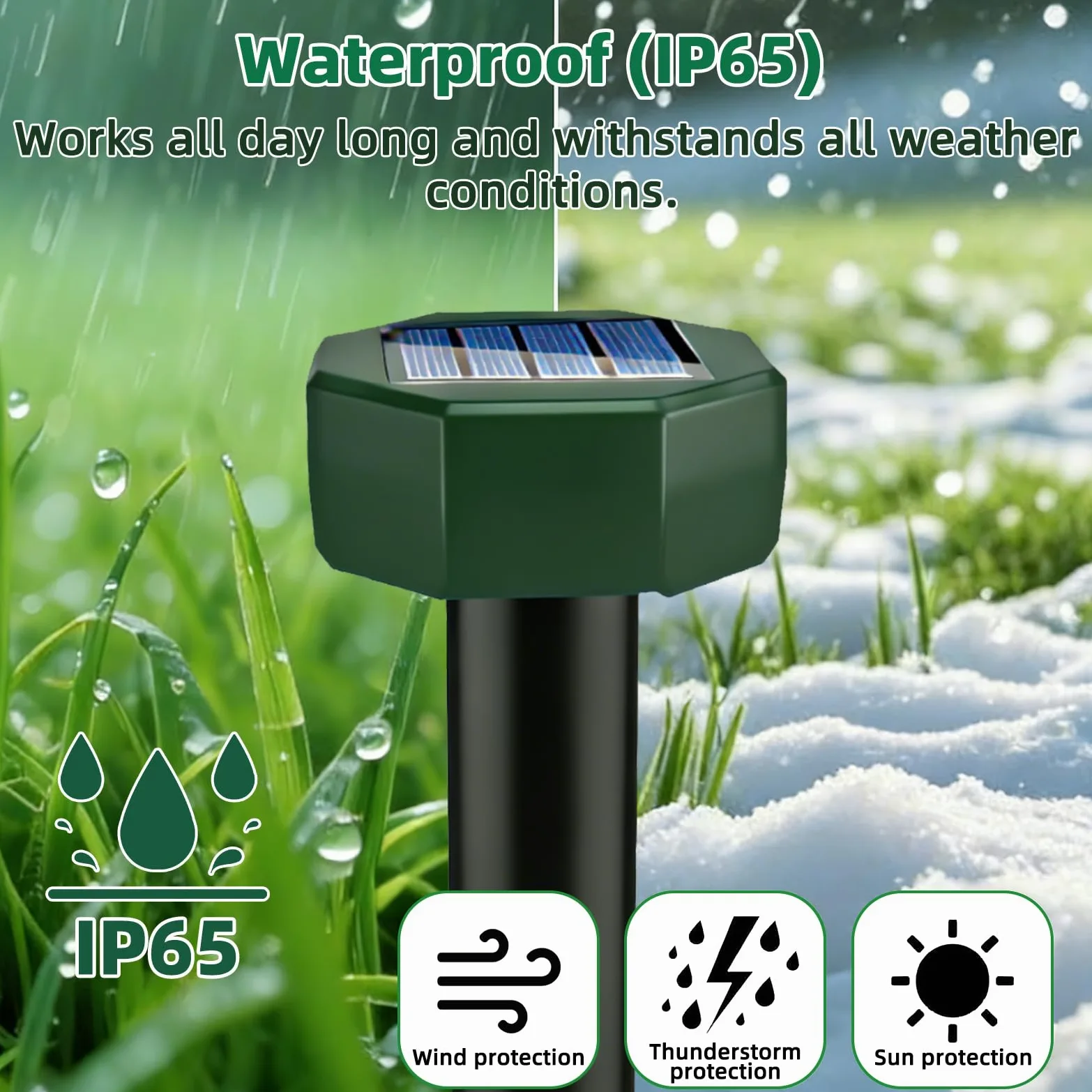 Ahuyentador de Topos Solar, Ahuyentador de Roedores Solar Ultrasónico Impermeable y Resistente a la Corrosión para Ahuyentar Campañoles, Topos, Serpientes y Lagartos(8 Piezas)